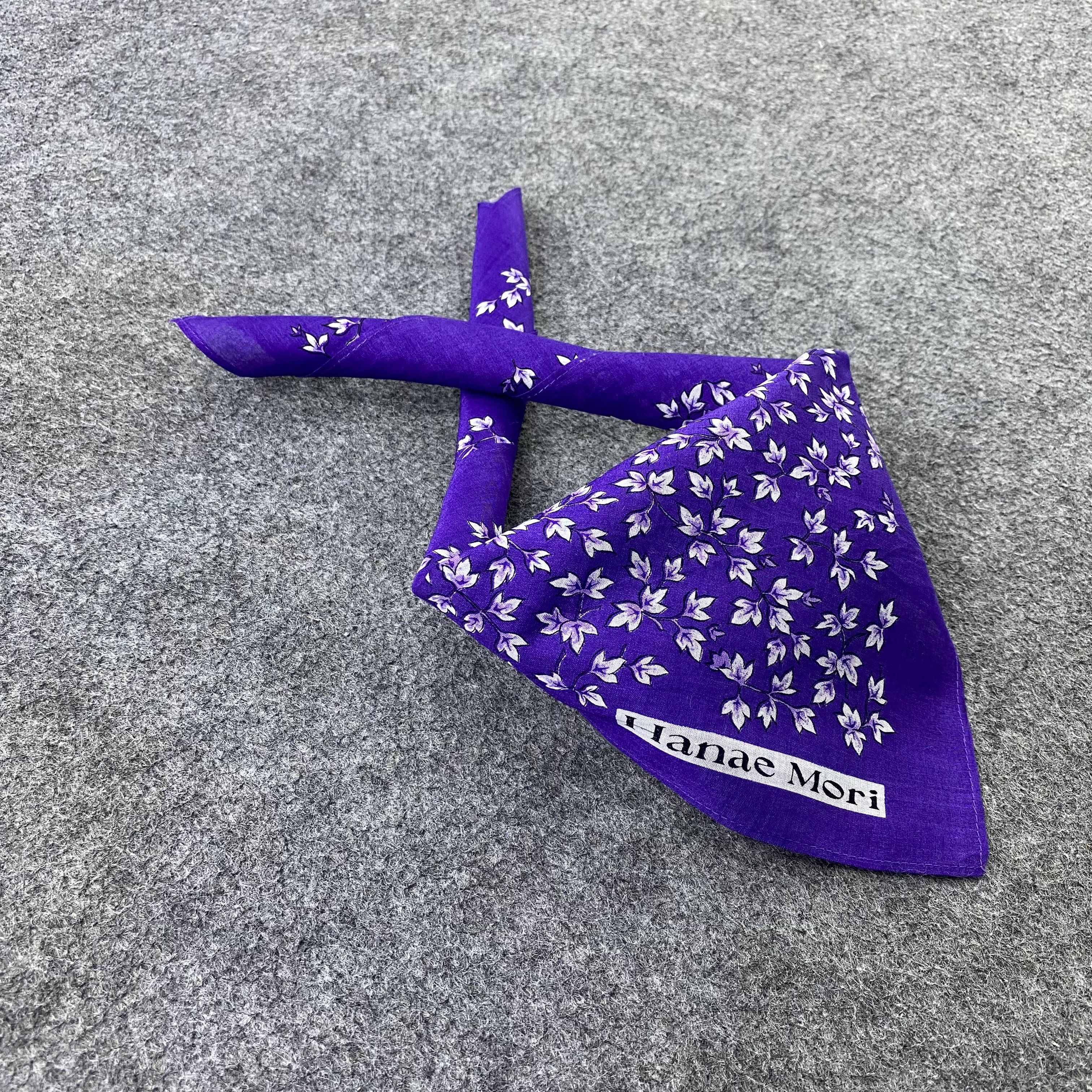Hanae Mori Hanae Mori Handkerchief Neckerchief Bandana-B1618 Size ONE SIZE - 1 Thumbnail