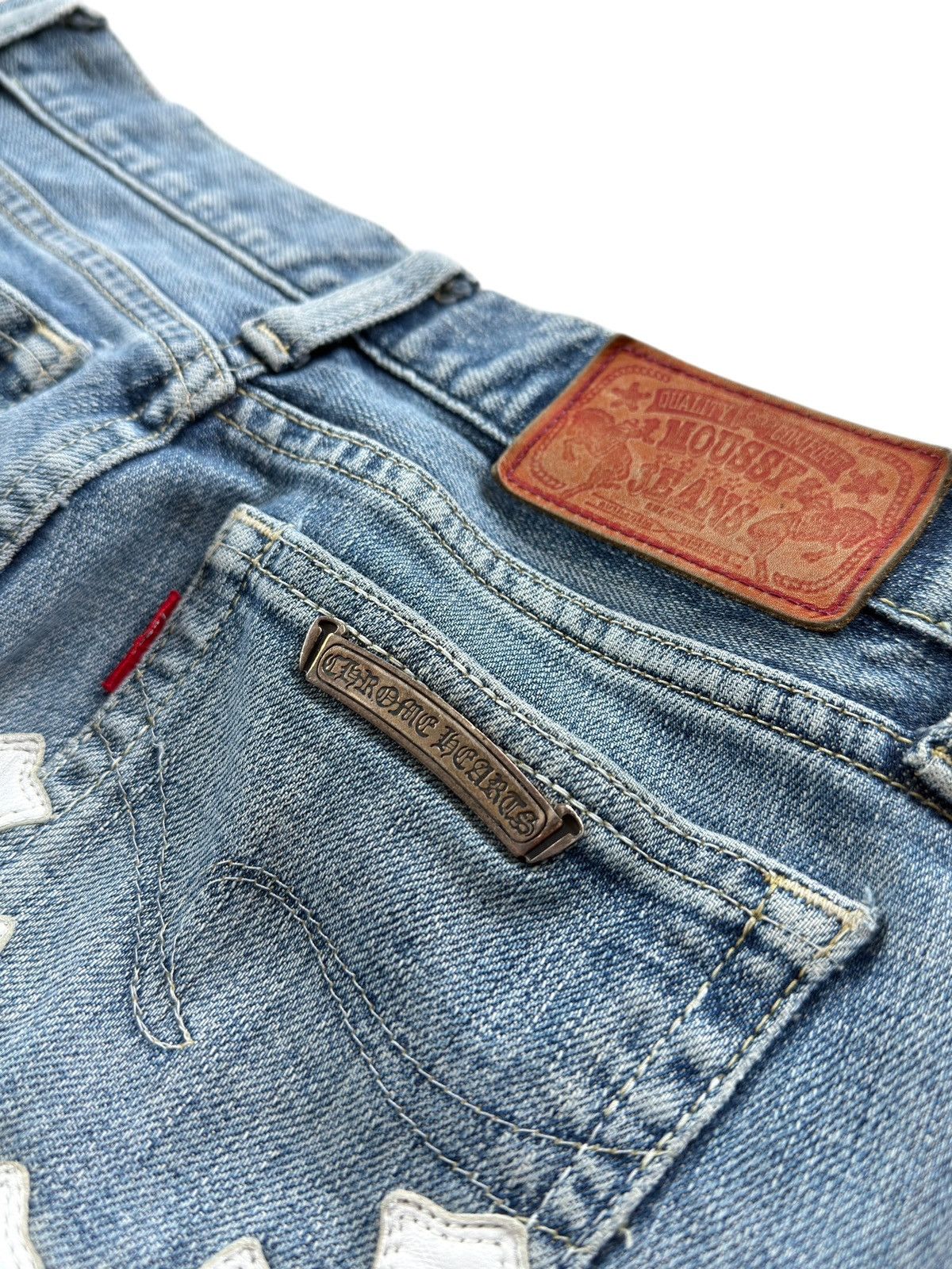 Chrome Hearts 1/1 Chrome Hearts Moussy Japanese Denim Cross Jeans Size US 26 / EU 42 - 18 Thumbnail