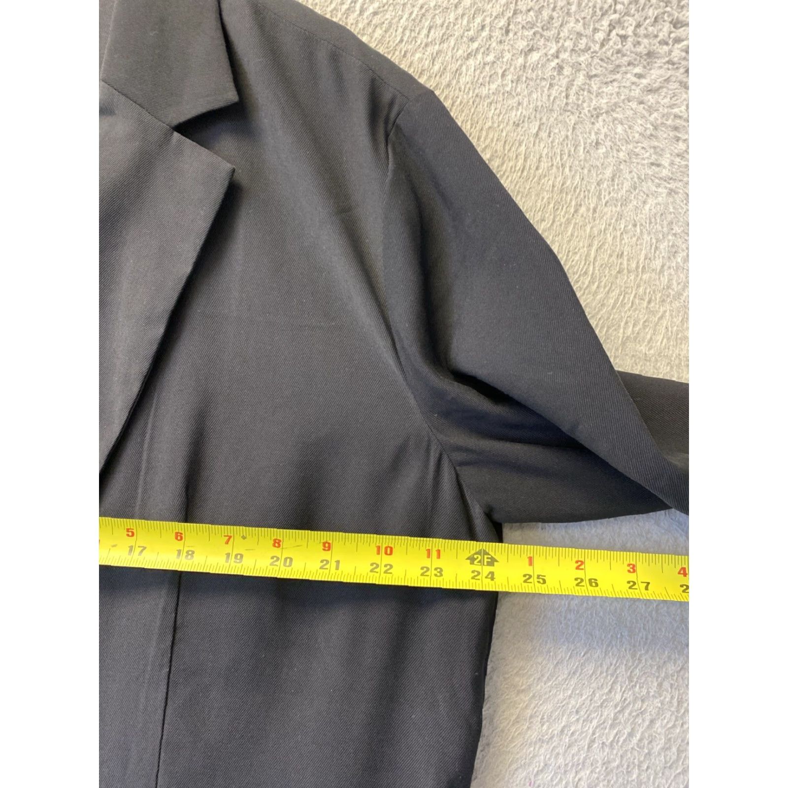 Vintage Open Edit Blazer Women XL Black Single Button Lined Jacket Business New/145-15 Size XL / US 12-14 / IT 48-50 - 4 Thumbnail