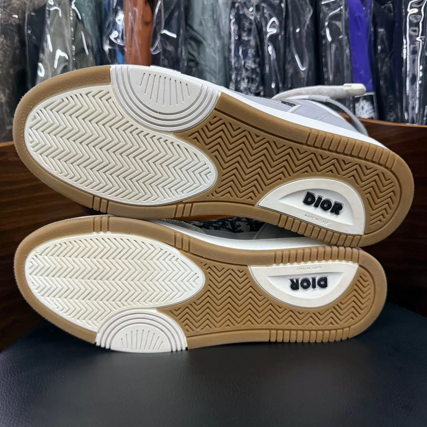 Dior Dior B27 Mid Gray/White Oblique Print 43 98 New Size US 10 / EU 43 - 8 Thumbnail