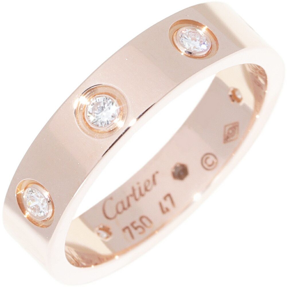 Cartier Cartier Cartier Love Ring Au750 Diamond Ring Size 7 Precious Metal Ring B40508 DUTY FREE for USA Size ONE SIZE - 1 Thumbnail