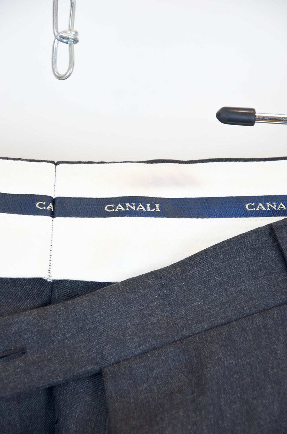 Corneliani Canali Classic Wool Trousers – Charcoal Gray – Size 56R Size 46R - 10 Thumbnail