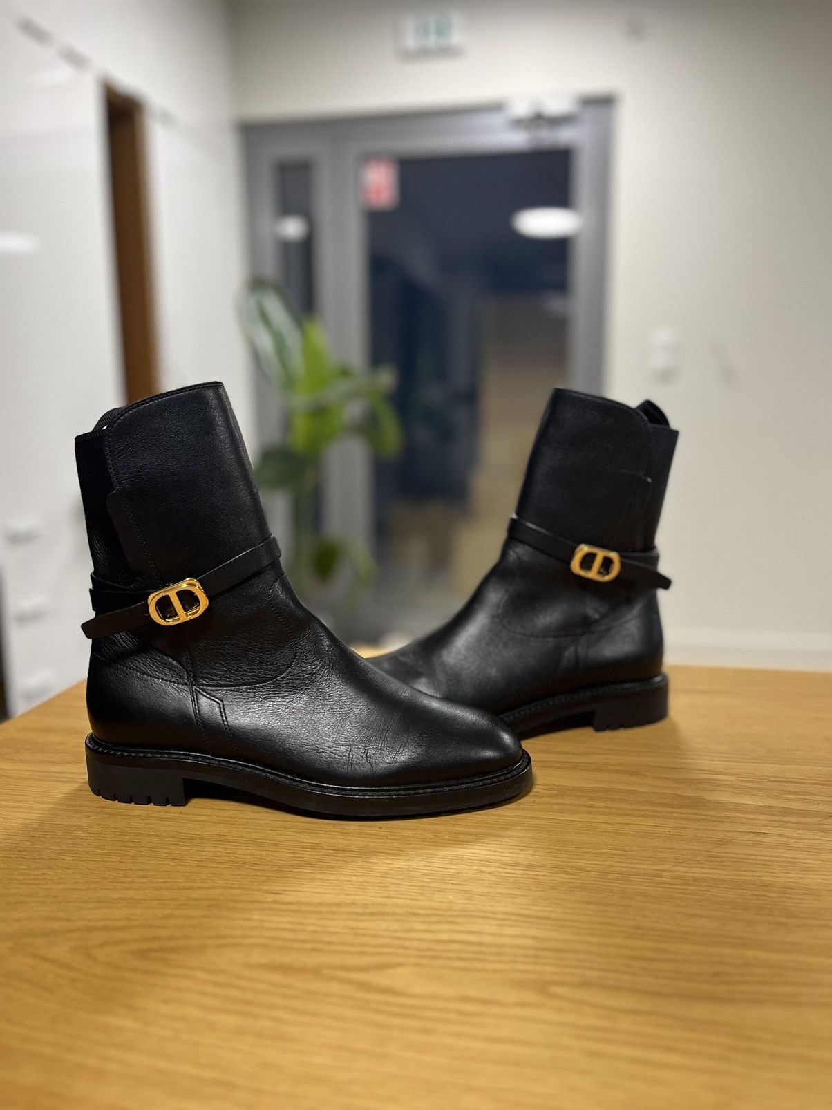 Dior Calfskin Empreinte Black Ankle Boots Size US 9 / EU 42 - 1 Thumbnail