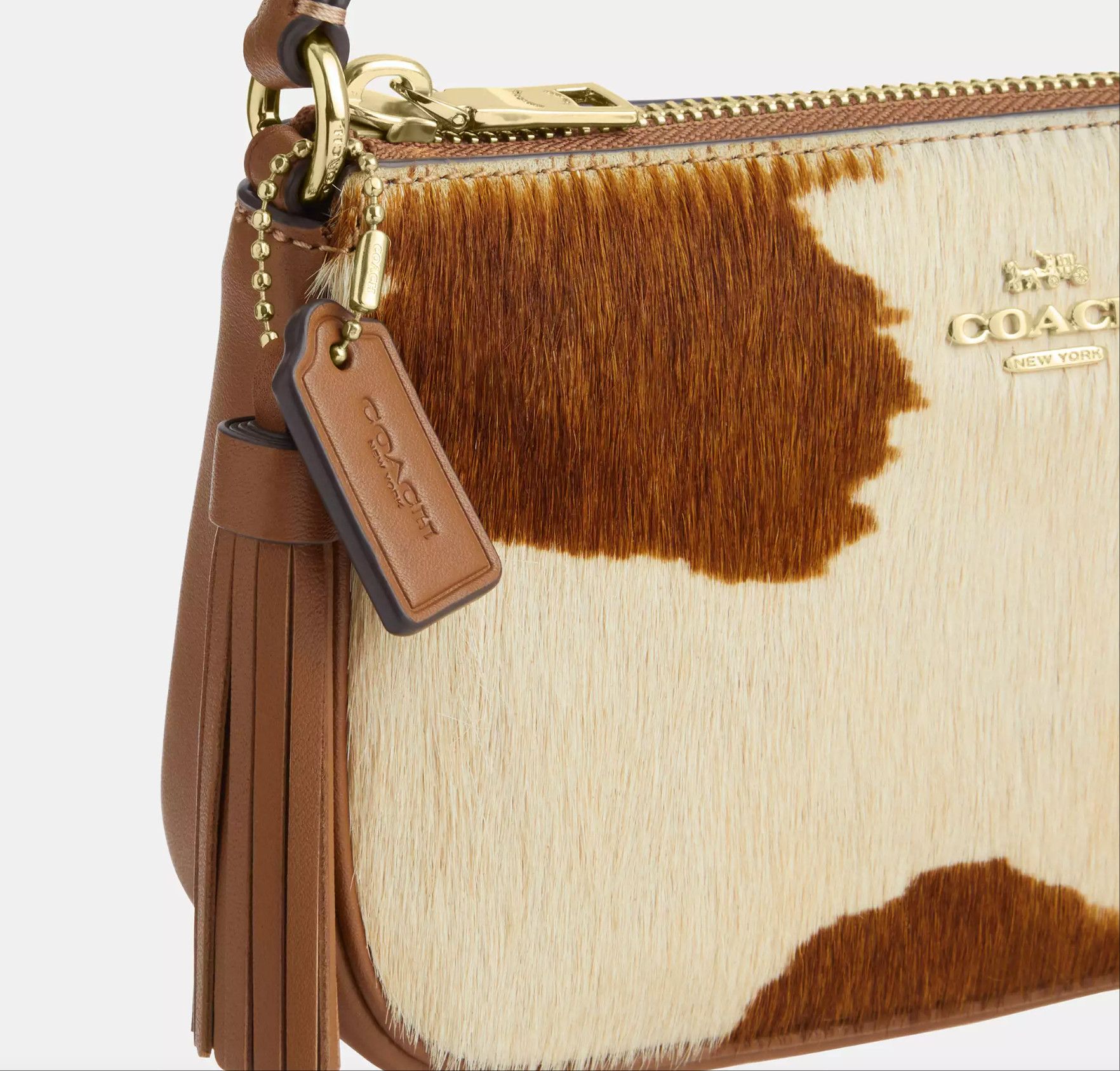 Coach NWT Coach Nolita 19 In Haircalf With Cow Print CDW34 Size ONE SIZE - 16 Thumbnail
