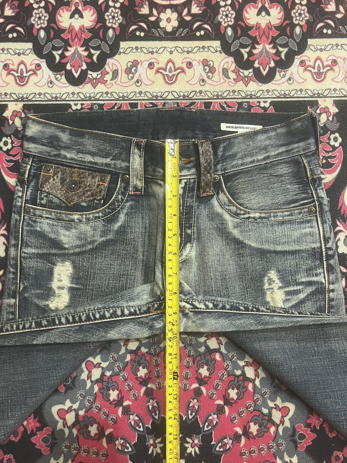 semanticdesign Semantic Design Phyton Detailed Mud Washed Spiral Flare Jean Size US 30 / EU 46 - 12 Thumbnail