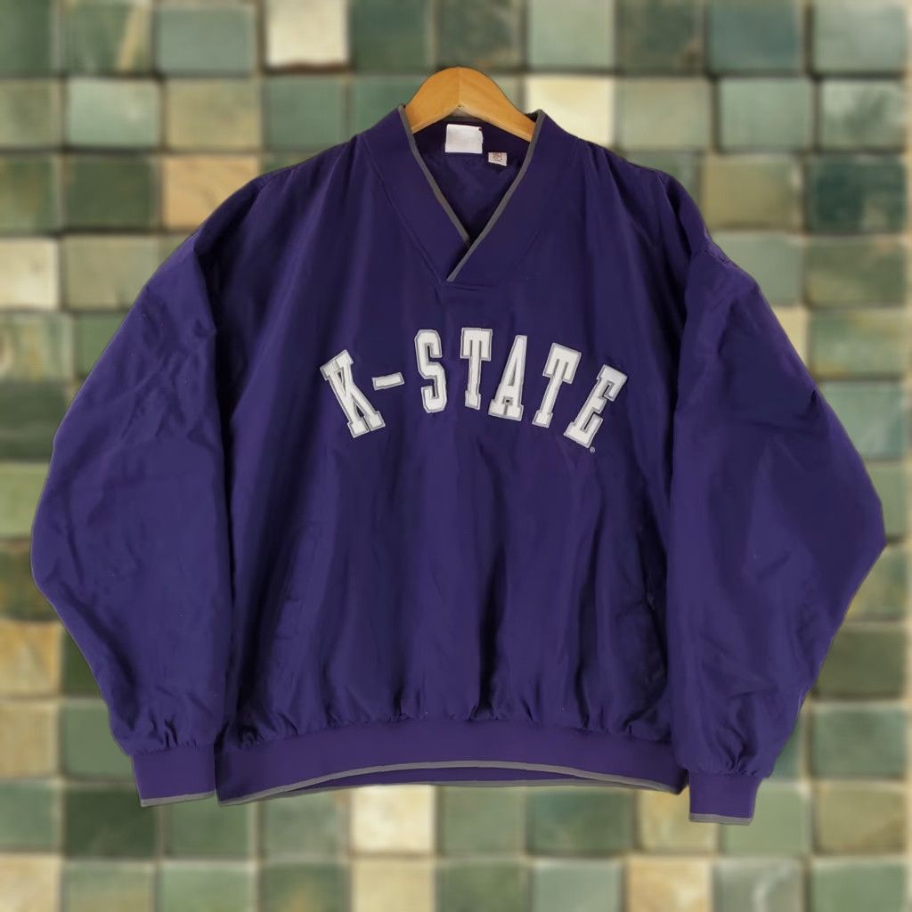 Vintage VINTAGE K State University Red Oak PullOver Windbreaker Jacket Purple XL Mens Size US XL / EU 56 / 4 - 1 Thumbnail