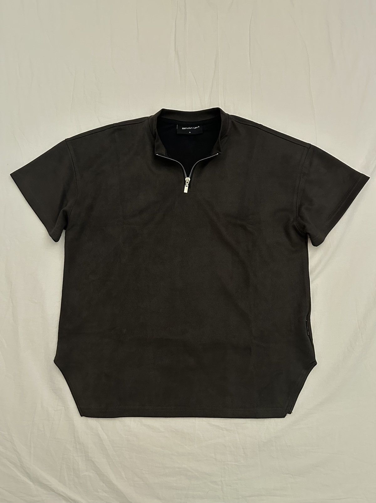 Japanese Brand Suede Quarter Zip Tee Size US M / EU 48-50 / 2 - 2 Thumbnail
