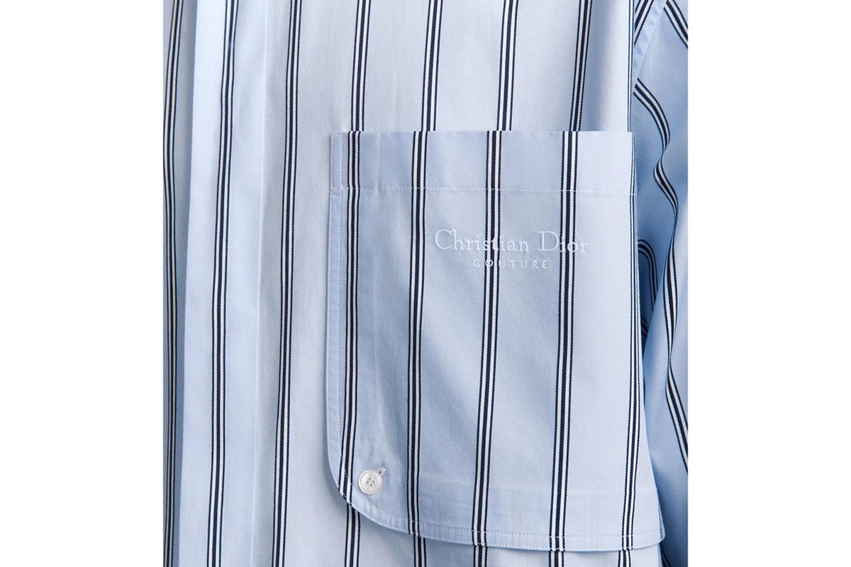 Dior o1bcso1str0226 Couture Embroidery Shirt in Blue Size US XL / EU 56 / 4 - 7 Thumbnail