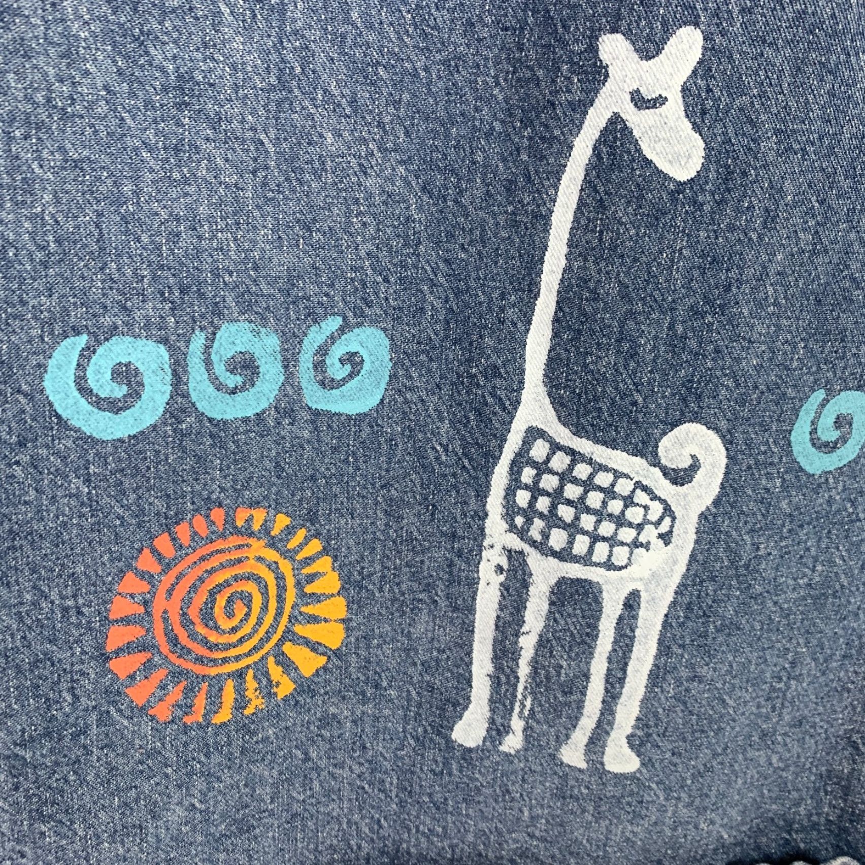 Melissa Melissa Molaire Safari Giraffe Art To Wear Embroidered Denim Dress XL Women Long Blue Cotton Denim Embroidered Dress 90s (If applicable) Mens/Womens Size XL / US 12-14 / IT 48-50 - 7 Thumbnail