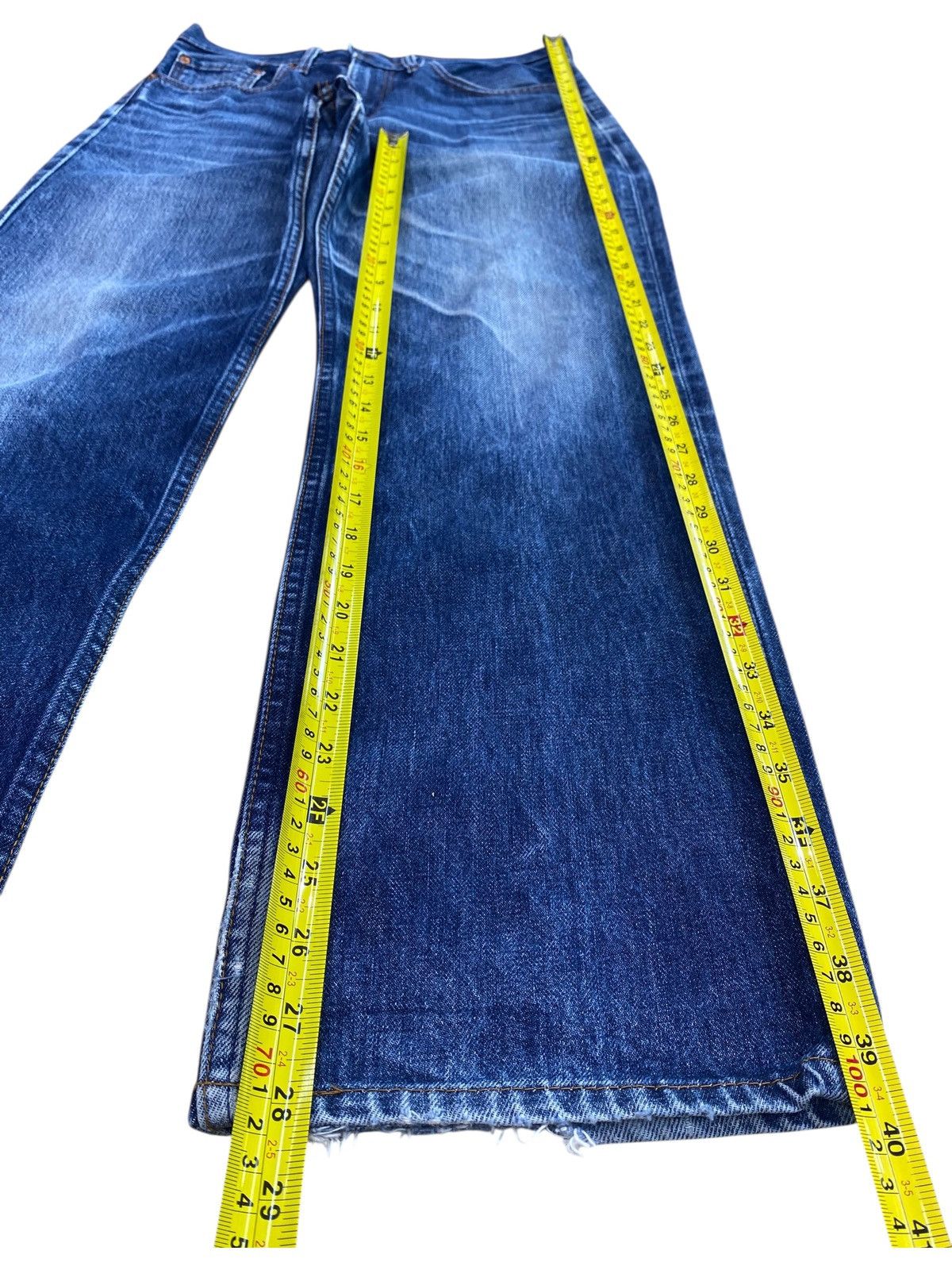 Levi's Levi’s 508 Whiskers Blue Faded Wash Style Straight Jeans Size US 30 / EU 46 - 11 Thumbnail