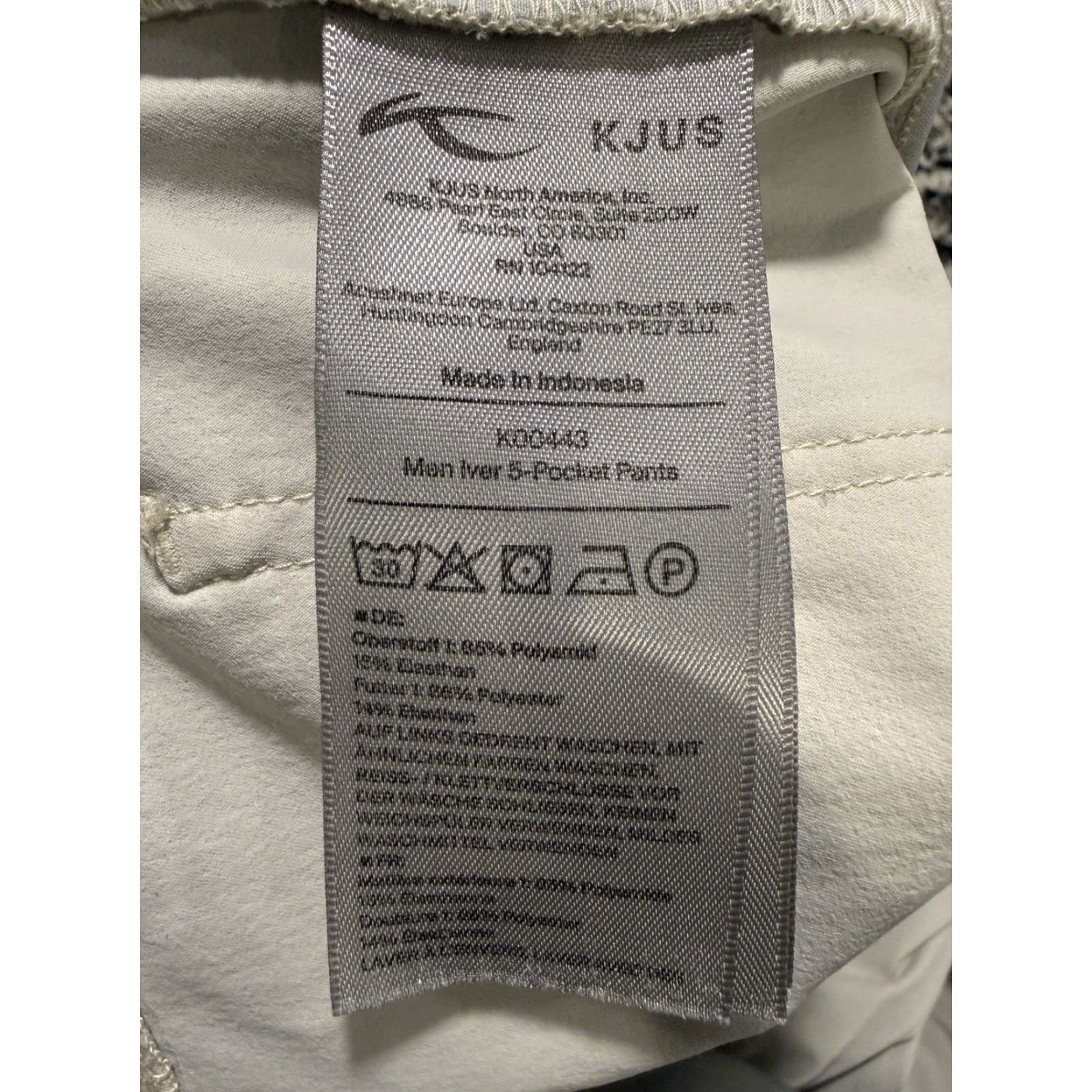 KJUS KJUS Pants Men’s 34x29.5 Beige Iver Tailored Fit Stretch Golf 5-Pocket Mens Size US 34 / EU 50 - 5 Thumbnail