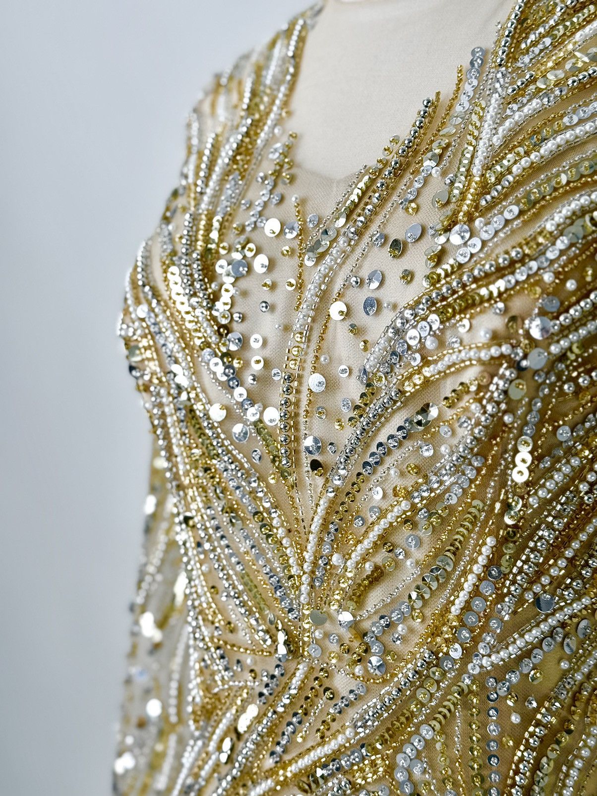 Other Brand New US 8 Anna Augusta Maxi Gold Evening Dress Size M / US 6-8 / IT 42-44 - 6 Thumbnail