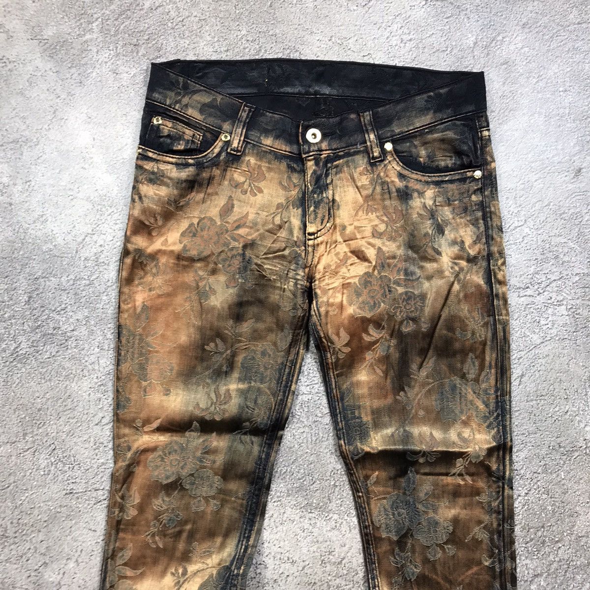 Vintage Vintage 90s Y2K Baggy Wide Leg Tie Dye Sweatpants Grunge 27 Size 27" / US 4 / IT 40 - 3 Thumbnail
