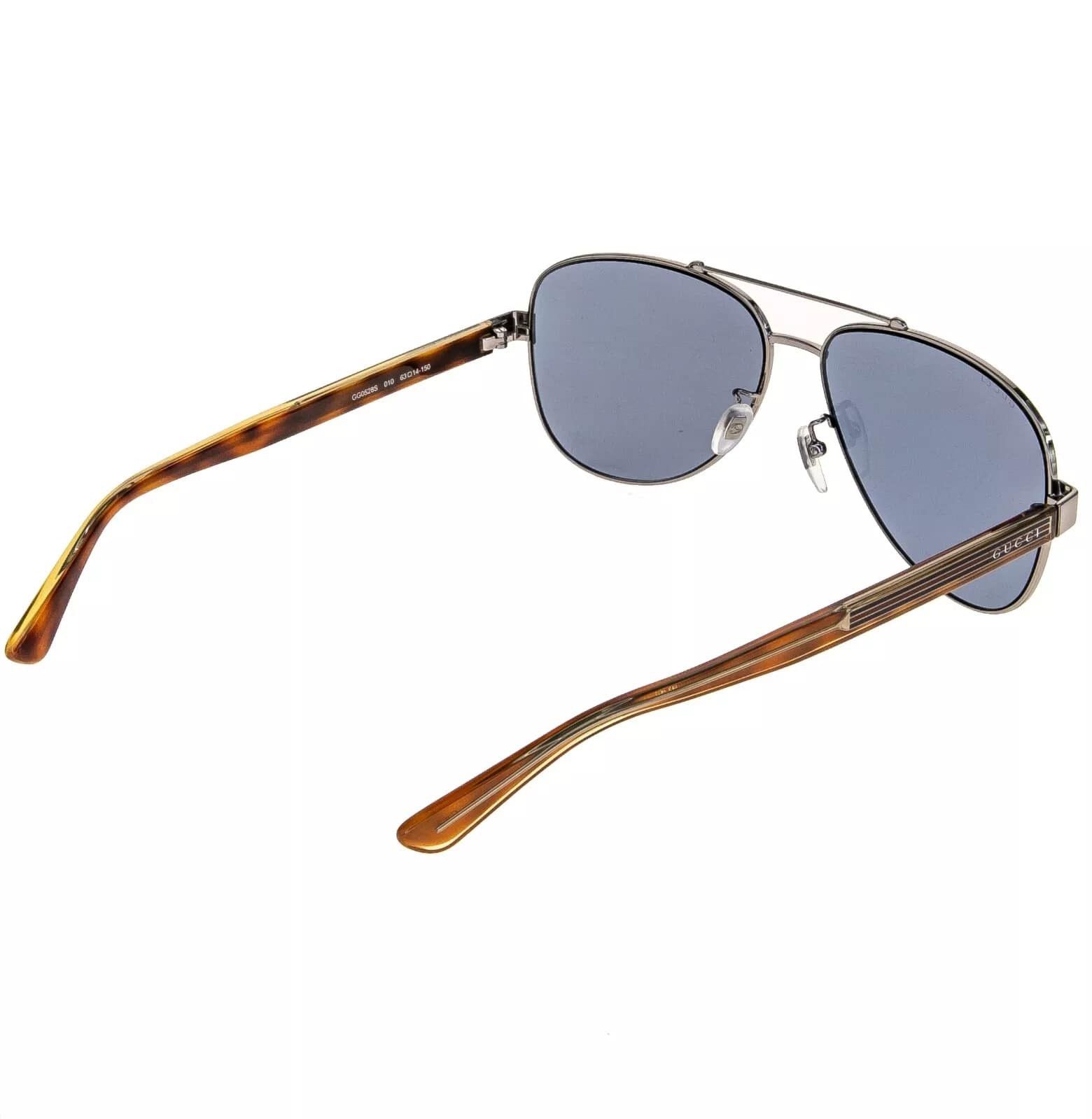Gucci GUCCI WEB STRIPE 0528 Ruthenium Brown 010 Sunglasses GG0528S Size ONE SIZE - 5 Thumbnail