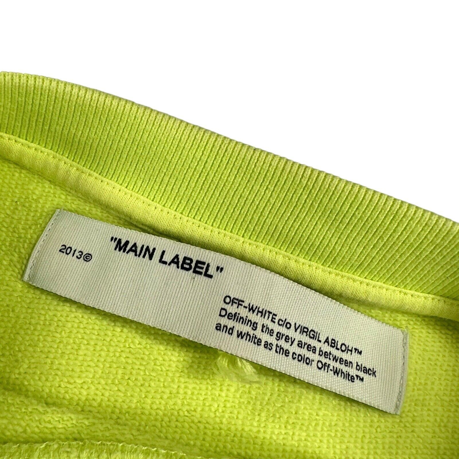 Off-White Off-White Size XS Sweatshirt Neon Green/Yellow Rationalism Size US XS / EU 42 / 0 - 3 Thumbnail