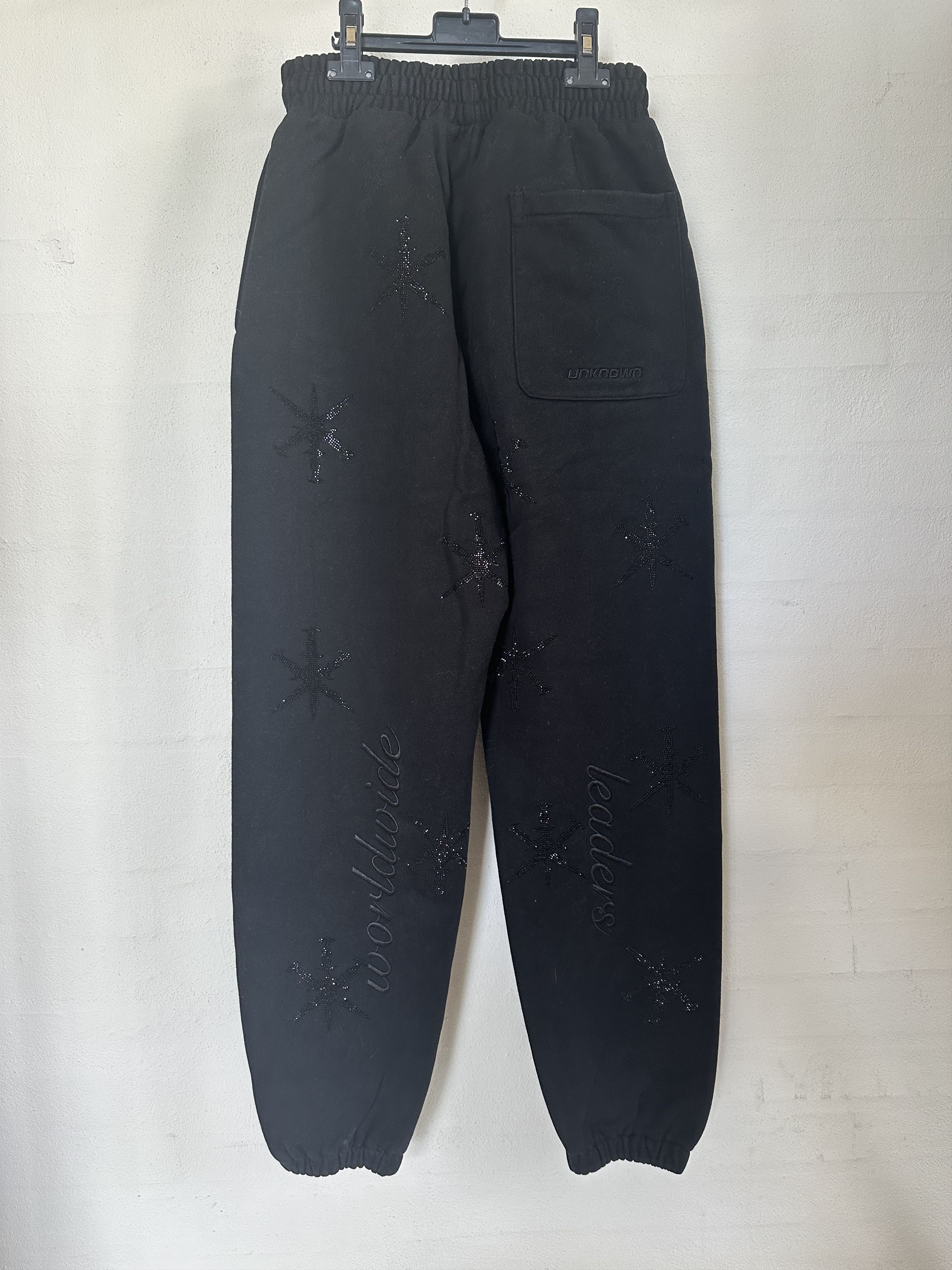 Unknown London Black Dagger Rhinestone Joggers Size US 28 / EU 44 - 3 Thumbnail