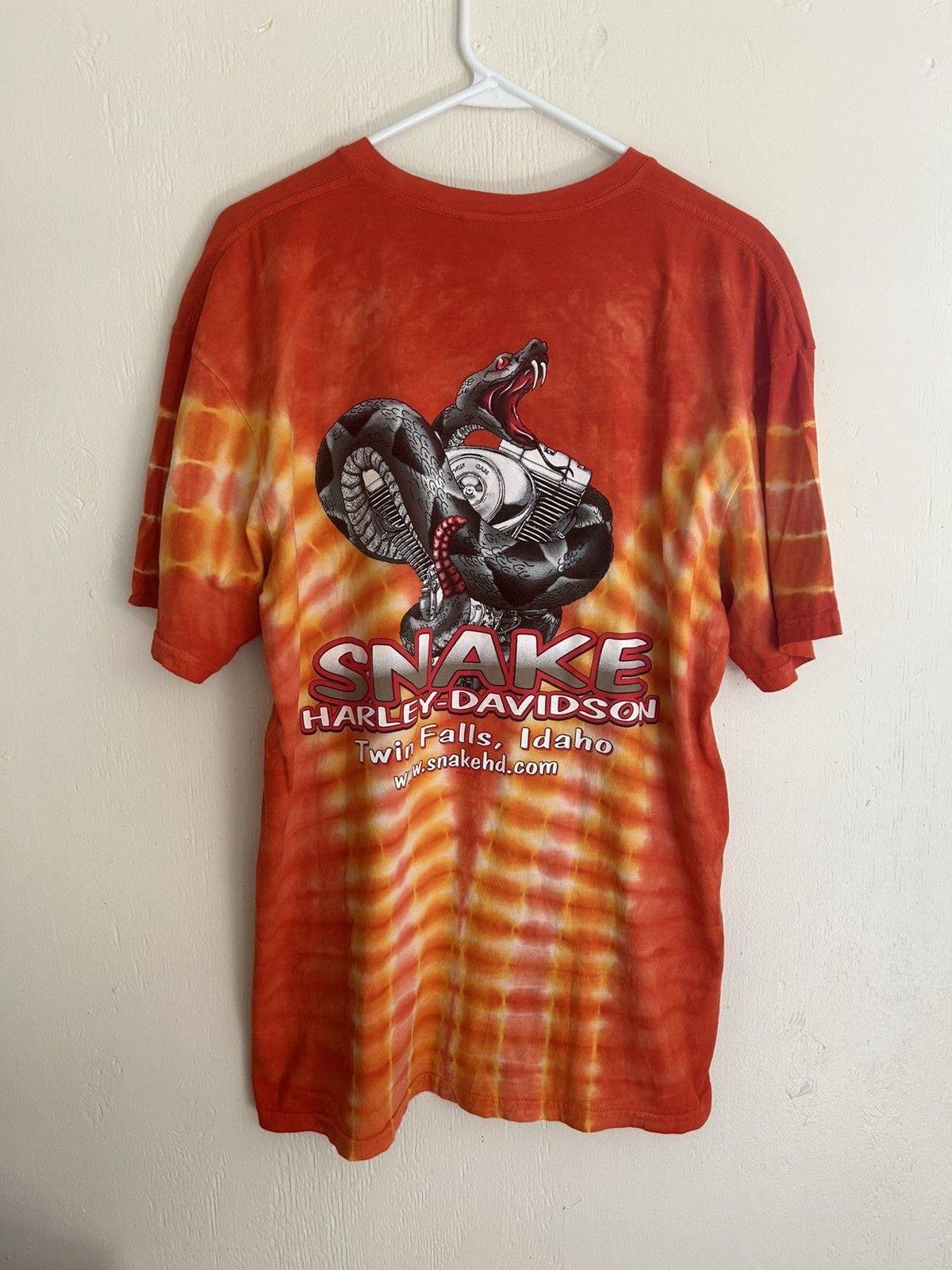 Harley Davidson Harley Davidson Fire Jester Snake Graphic Tie Dye Biker Tee Size US L / EU 52-54 / 3 - 3 Thumbnail