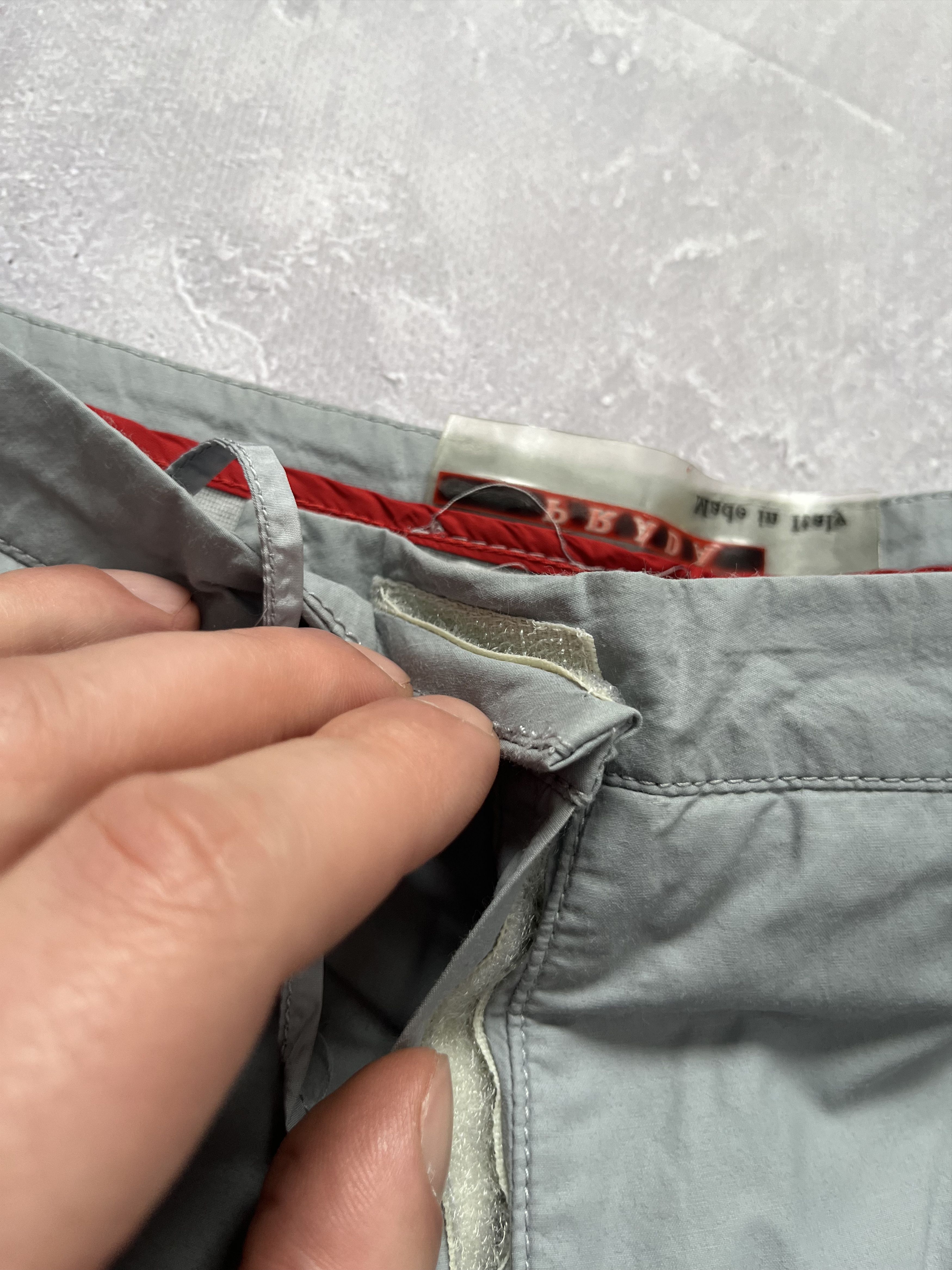 Prada Prada Lightweight Pants Cotton Nylon Gray Red Tab Size 28" / US 6 / IT 42 - 6 Thumbnail