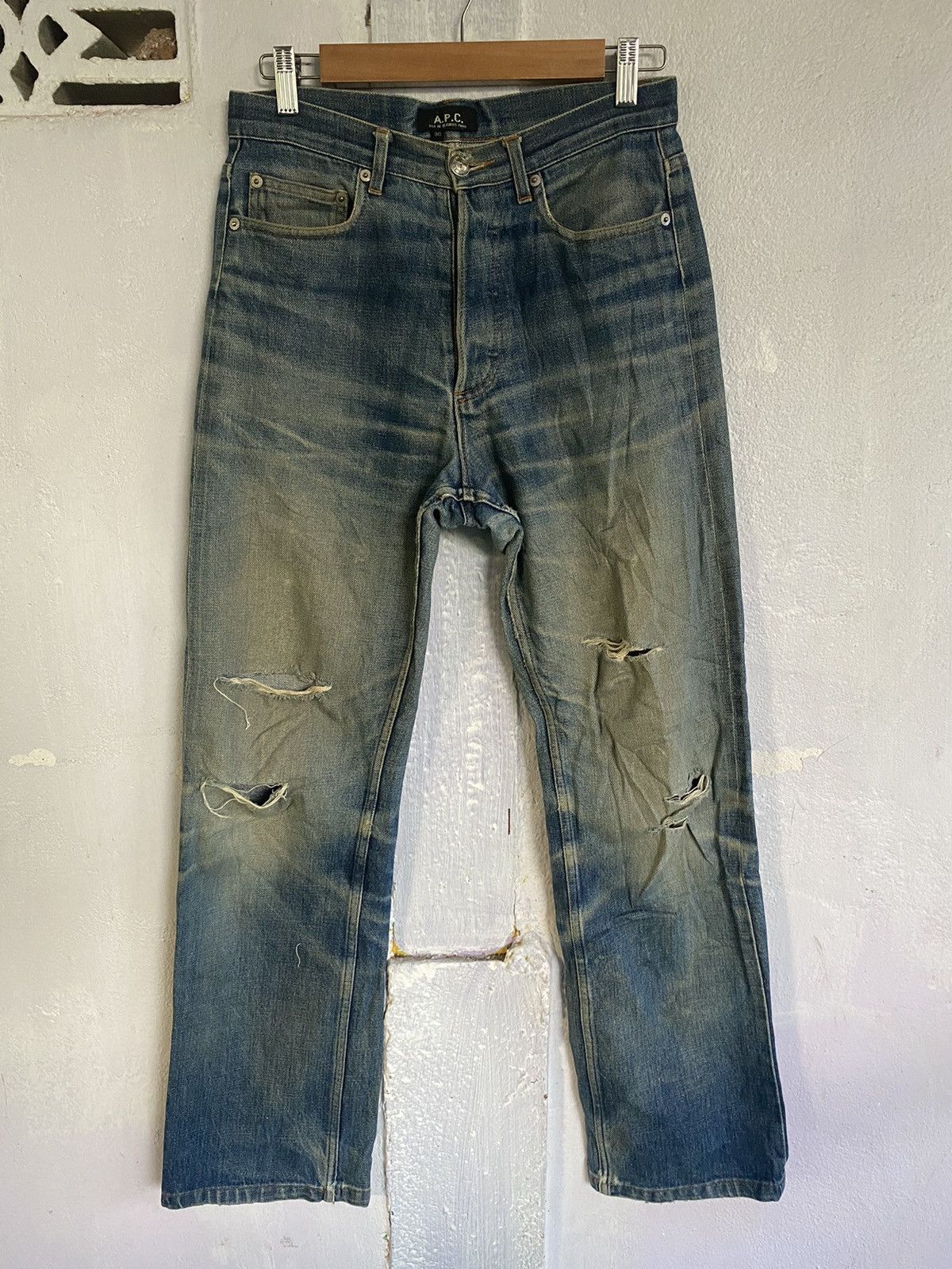 A.P.C. A.P.C Distressed Denim Jeans Pants Size US 30 / EU 46 - 1 Thumbnail