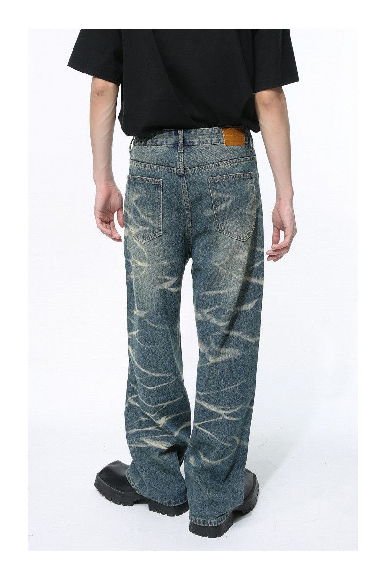 Japanese Brand × Jean American retro tie-dye straight loose washed jeans Size US 32 / EU 48 - 5 Thumbnail