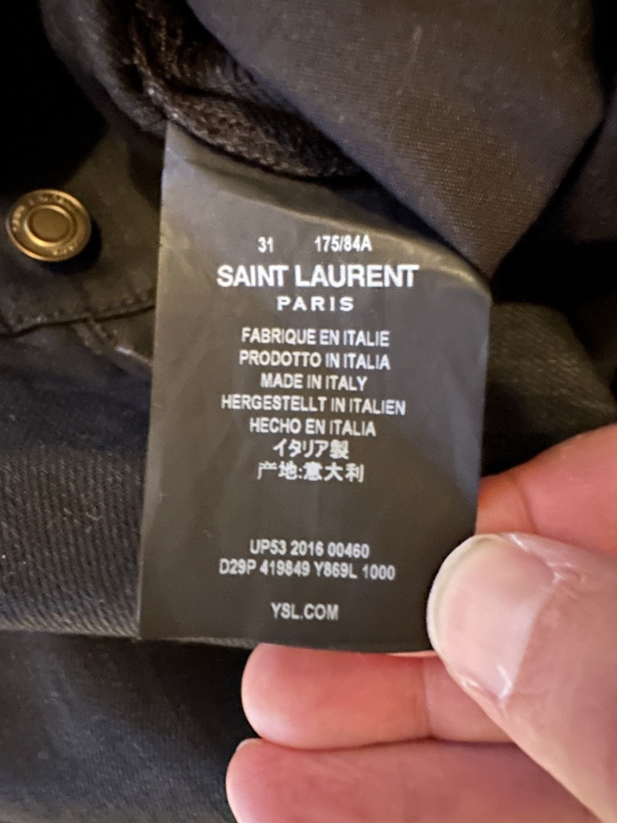 Saint Laurent Paris Saint Laurent Paris D10 jeans Hedi Slimane era Size US 31 - 6 Thumbnail