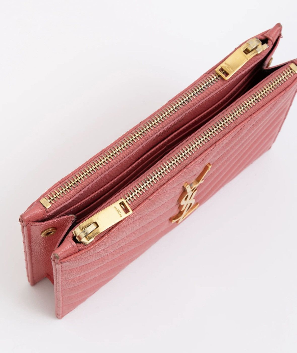 Saint Laurent Paris Authenticity Certificate ✅ YSL Leather Clutch 💗 Size ONE SIZE - 13 Thumbnail