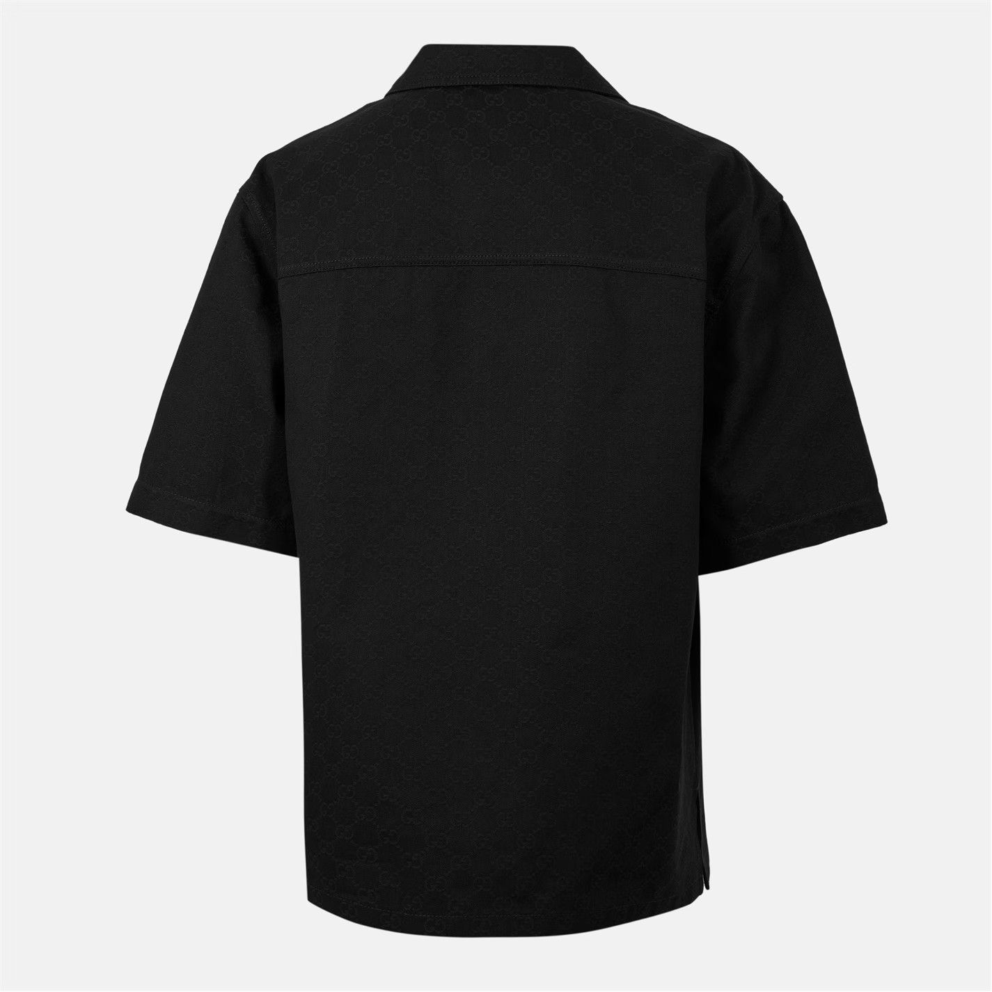 Gucci o1g2r1mq0426 GG Denim Short-Sleeved Shirt in Black Size US M / EU 48-50 / 2 - 2 Thumbnail
