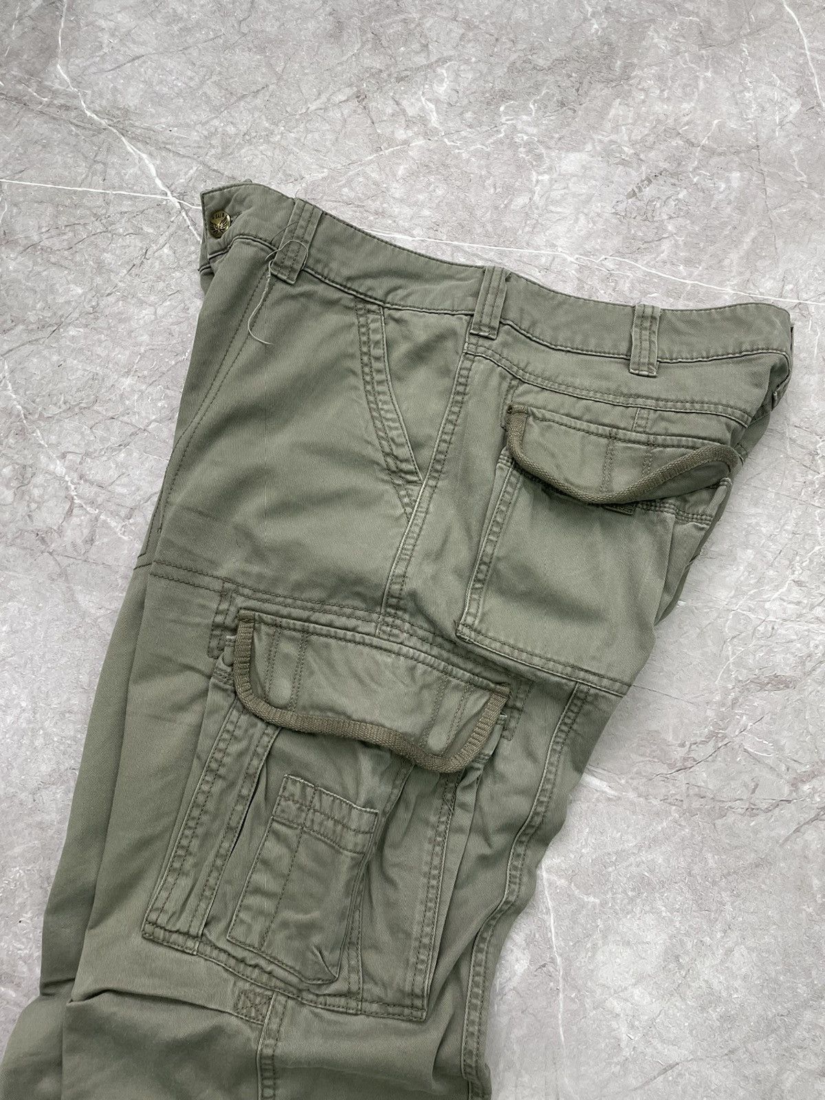 Japanese Brand × Vintage Vintage 90's Japanese Bondage Zip Bootcut Beige Cargo Pants Size US 34 / EU 50 - 8 Thumbnail