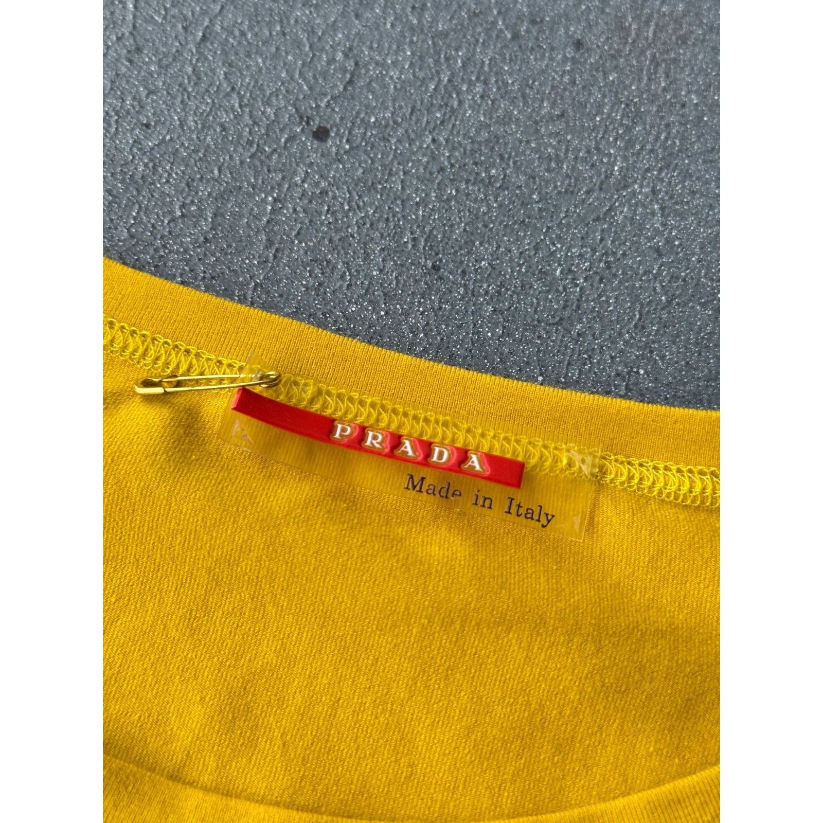 Prada Prada Long Sleeve Red Tab T-shirt Yellow Mens Size S Size US S / EU 44-46 / 1 - 7 Thumbnail