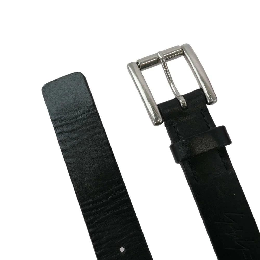 Yohji Yamamoto Yohji Yamamoto POUR HOMME Logo Embossed Cowhide Leather Belt Size 34 - 2 Thumbnail