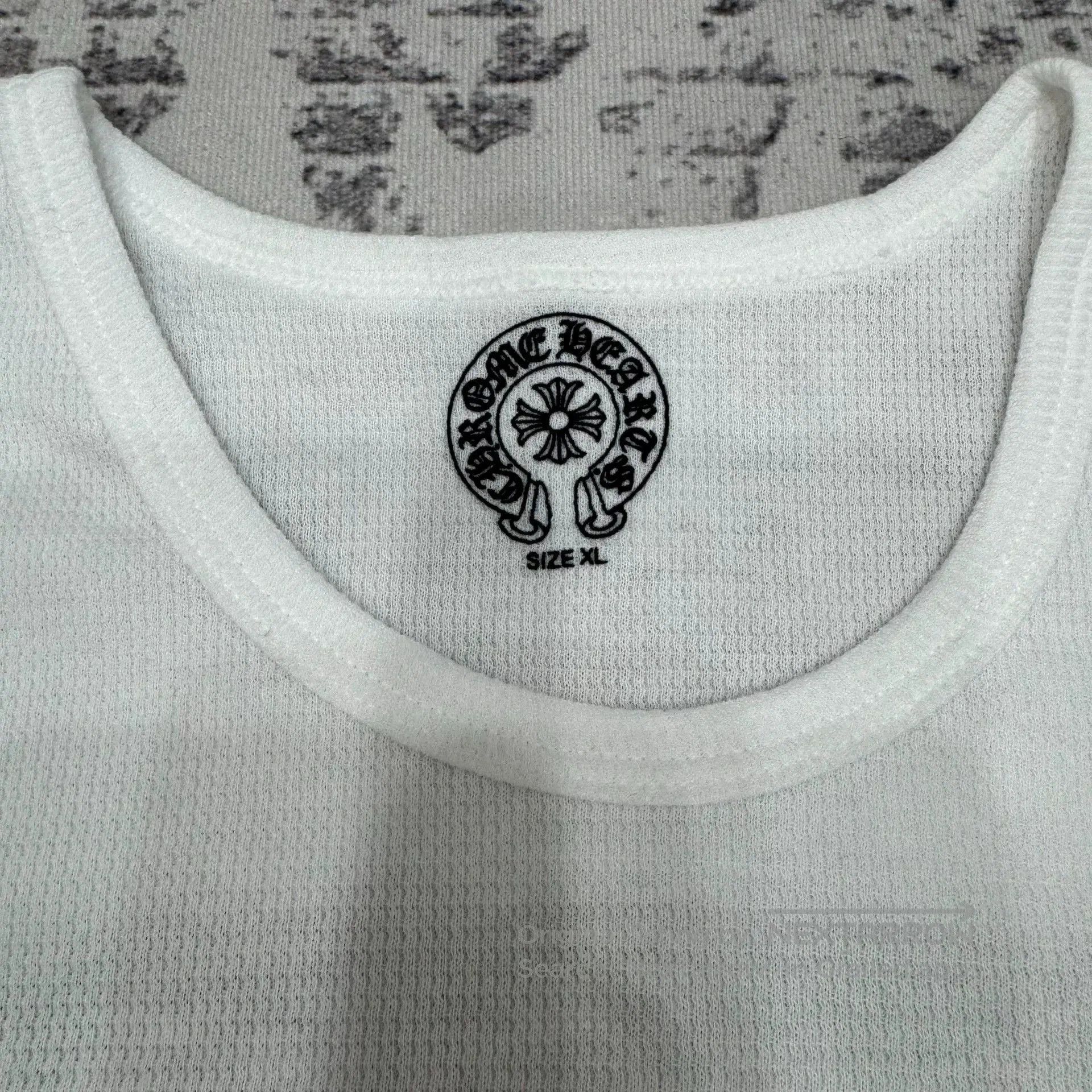 Chrome Hearts Chrome Hearts White Waffle Long Sleeve T-shirt. Size US XL / EU 56 / 4 - 3 Thumbnail