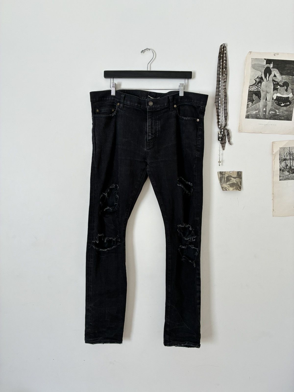 Saint Laurent Paris Distressed D 02 Denim | Grailed