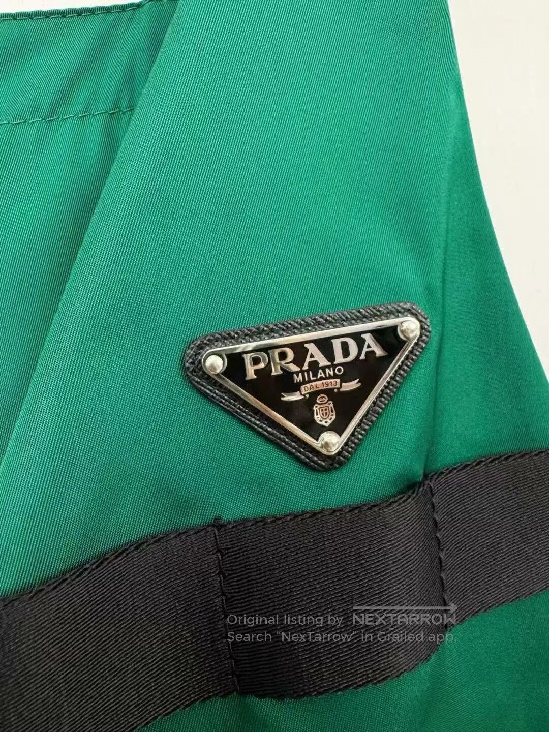 Prada Prada Green Nylon Dress with Straps. Size XS / US 0-2 / IT 36-38 - 4 Thumbnail