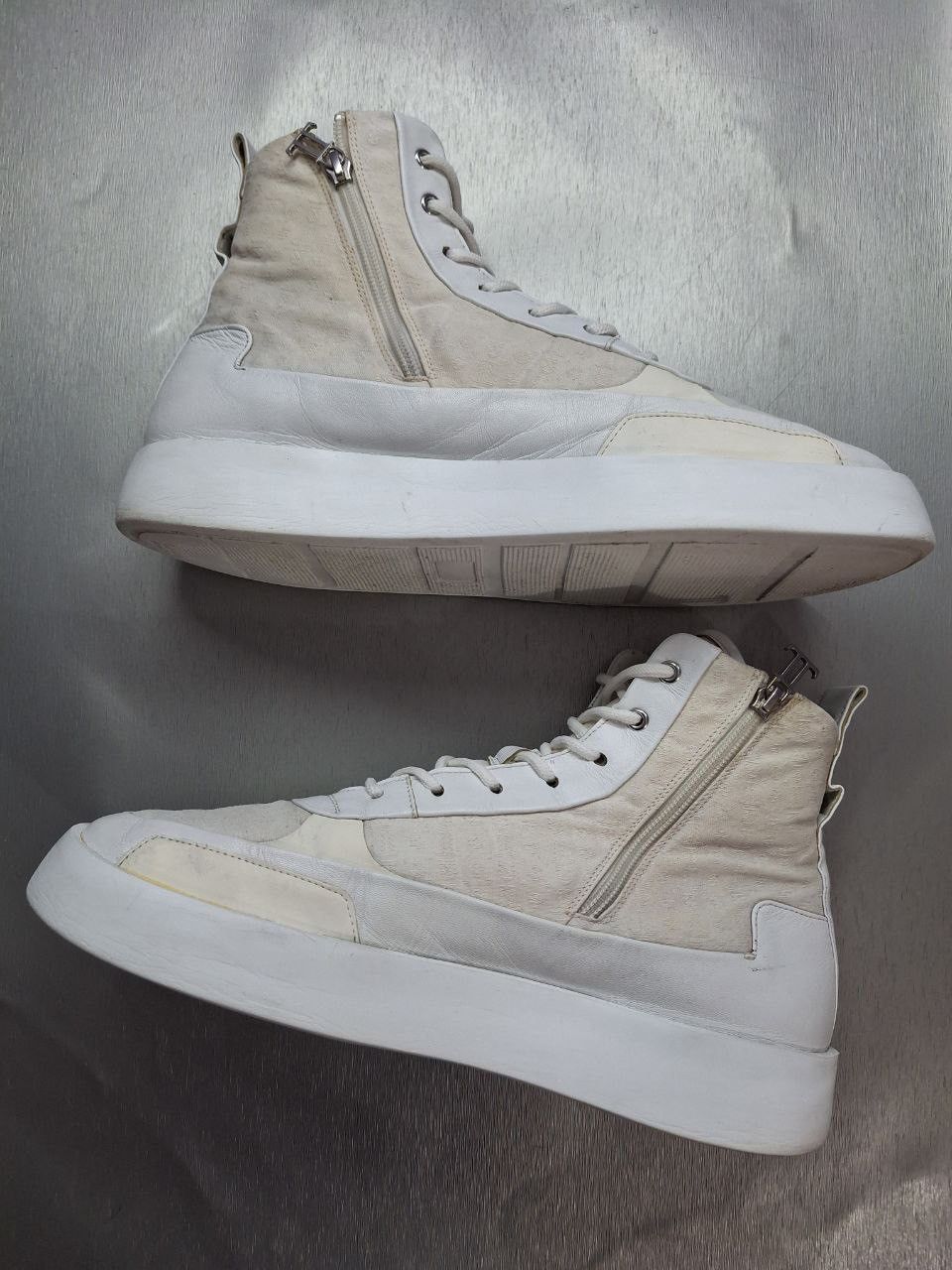 Handmade Leandro Lopes Mid Top Handmade Leather Sneakers Size US 11.5 / EU 44-45 - 7 Thumbnail