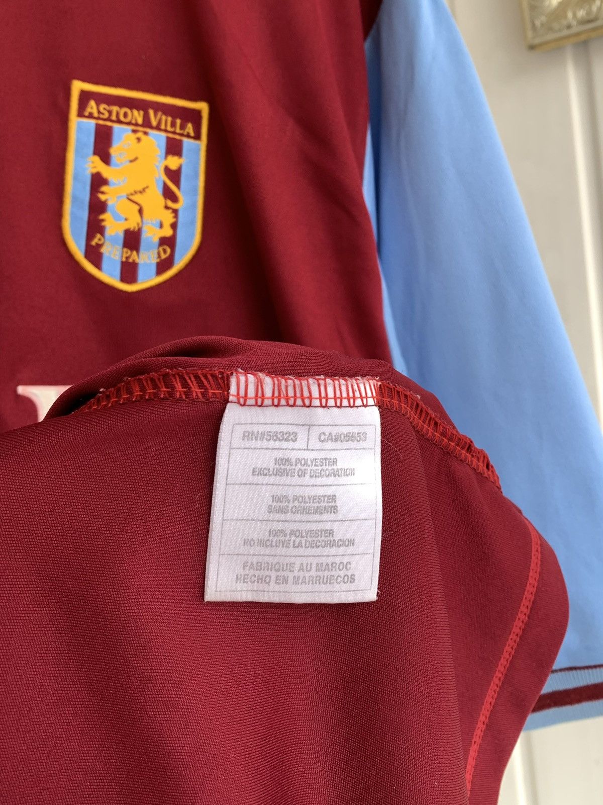 Diadora Diadora ASTON VILLA FC 2002-2003 Vintage Home Shirt Size L Size US L / EU 52-54 / 3 - 9 Thumbnail