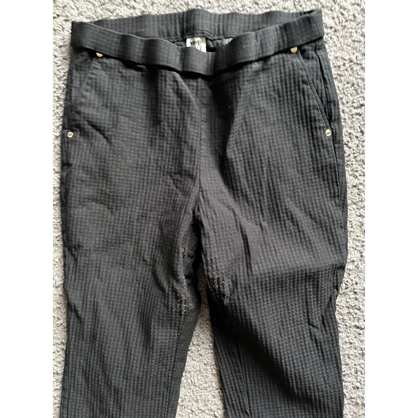 Anne Klein Anne Klein Women's Knit Pull-On Pants Black Size 2 Stretch Flat Front Workwear 27in Inseam Size 26" / US 2 / IT 38 - 2 Thumbnail
