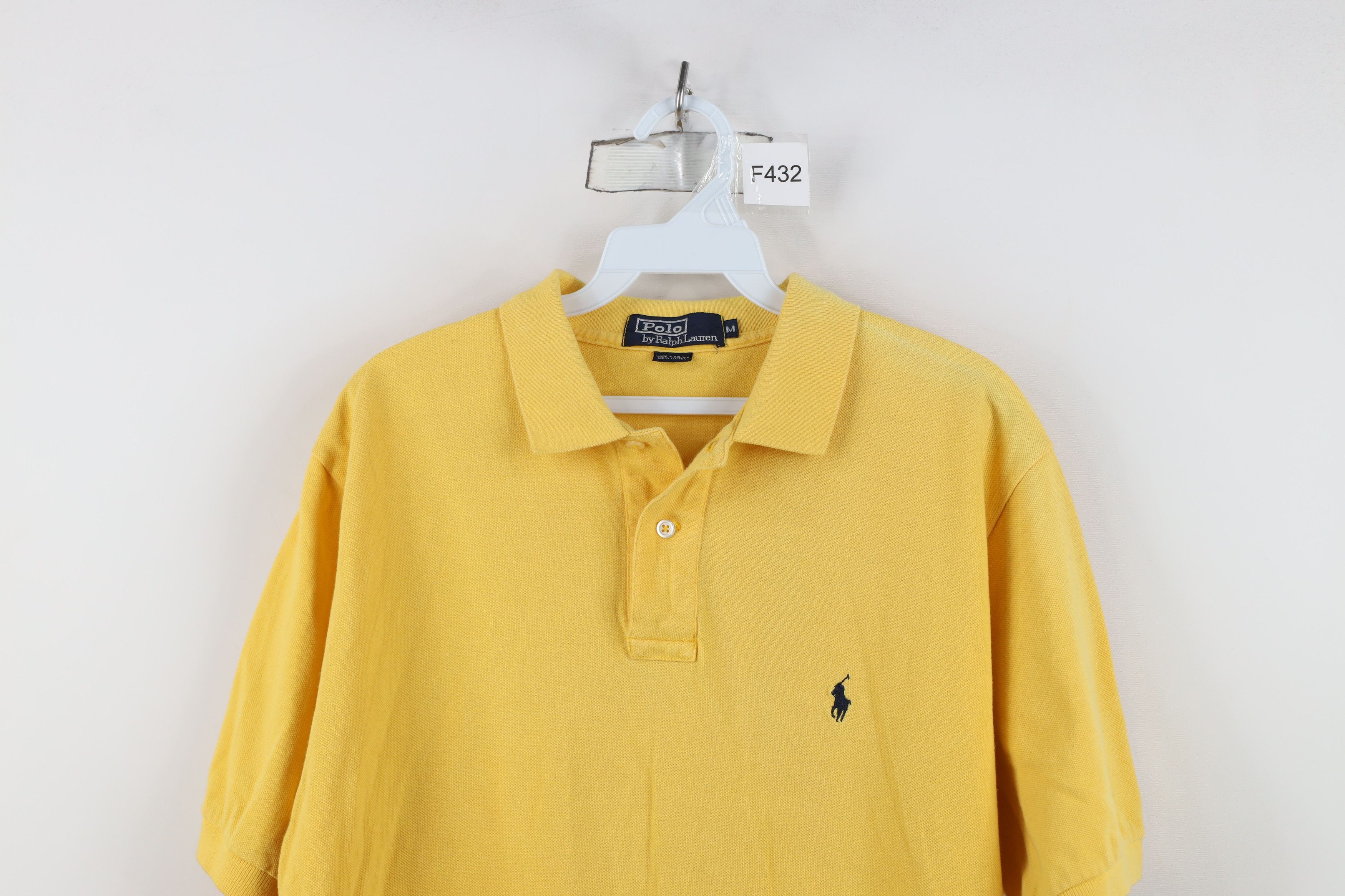Ralph Lauren Vintage 90s Ralph Lauren Pique Cotton Golf Polo Shirt Yellow Size US M / EU 48-50 / 2 - 2 Thumbnail