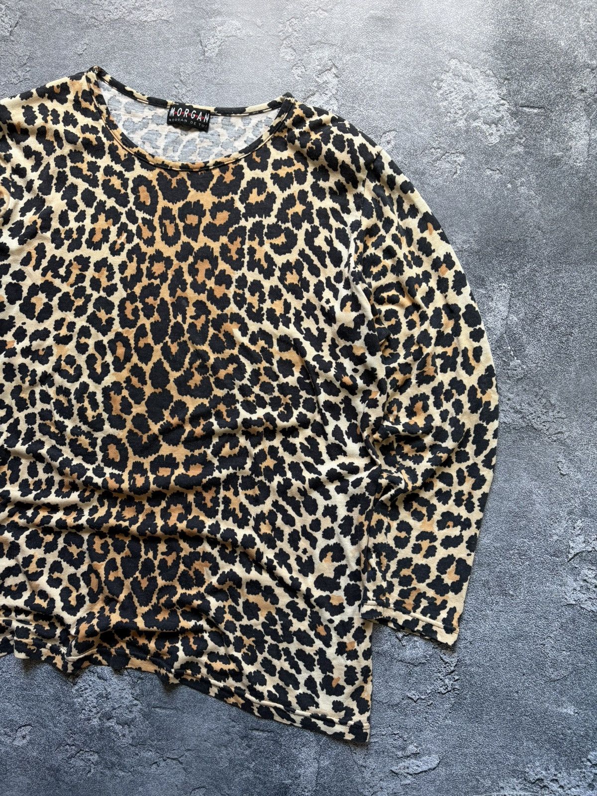 Roberto Cavalli Vintage Morgan De Toi Y2K Leopard Print Long Sleeve Top Size L / US 10 / IT 46 - 3 Thumbnail