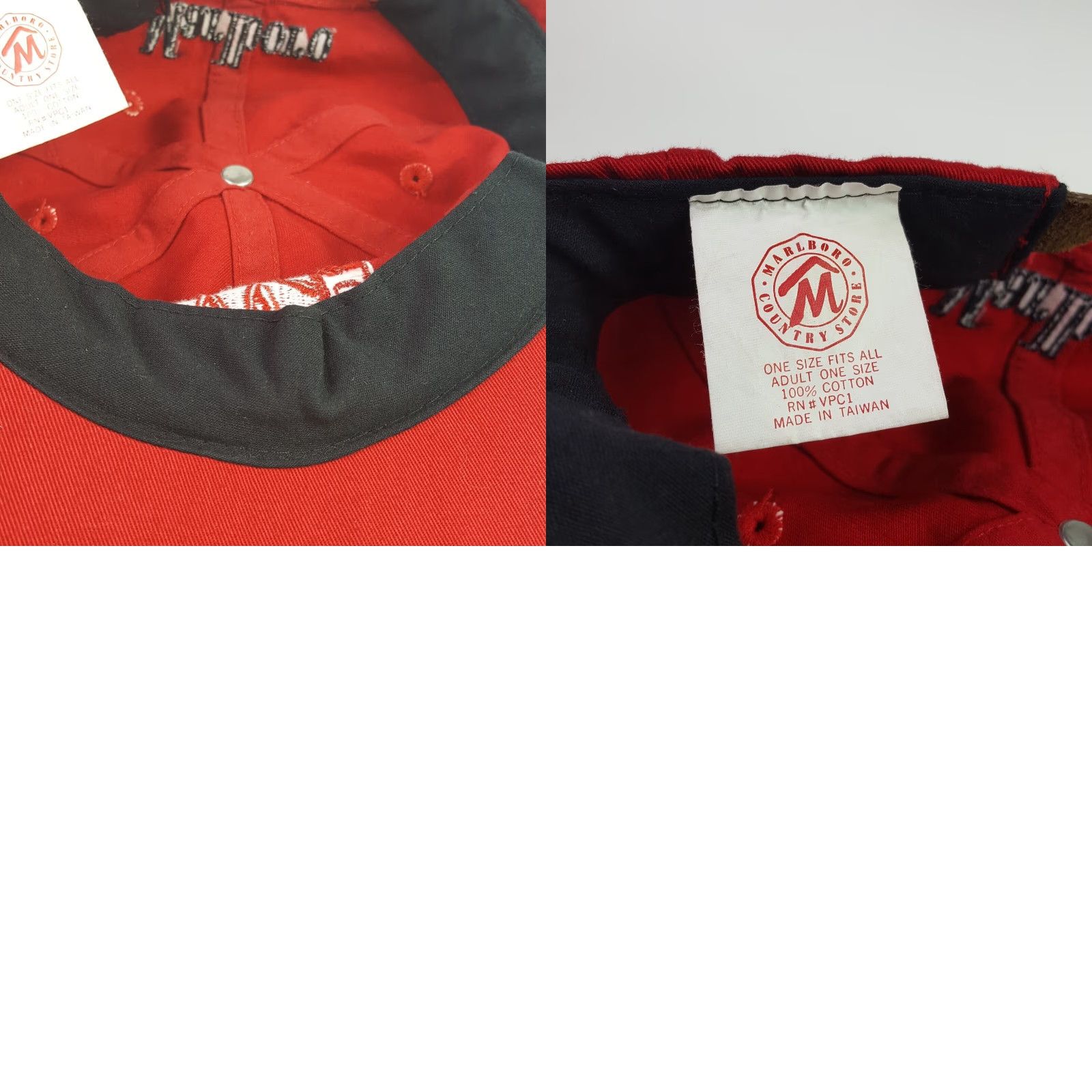 Marlboro VINTAGE Marlboro Red Twill Dad Hat Snapback Baseball Cap Adjustable Cotton 90s Country Store Size ONE SIZE - 8 Thumbnail