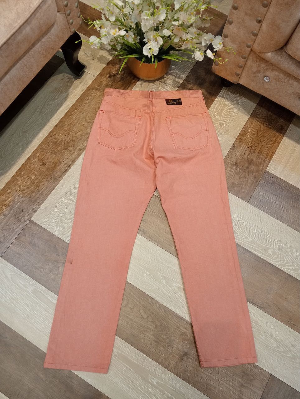 NEPENTHES HOGGS HOGGS HOGGS DENIM PANTS - SIZE 30 PEACH