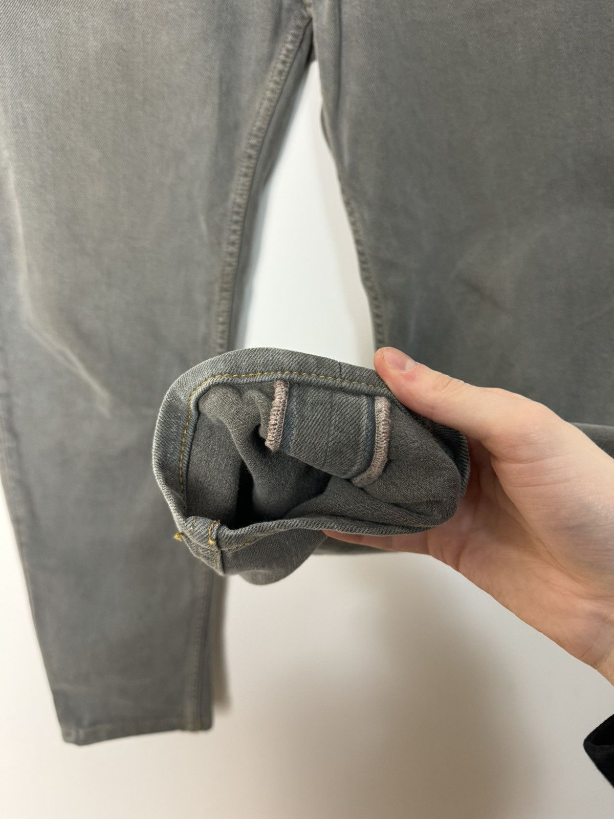 パンツ Acne Studios Archive Gray Straight Jeans Acne Studios Acne Studios Grey Washed Denim Jeans Archive