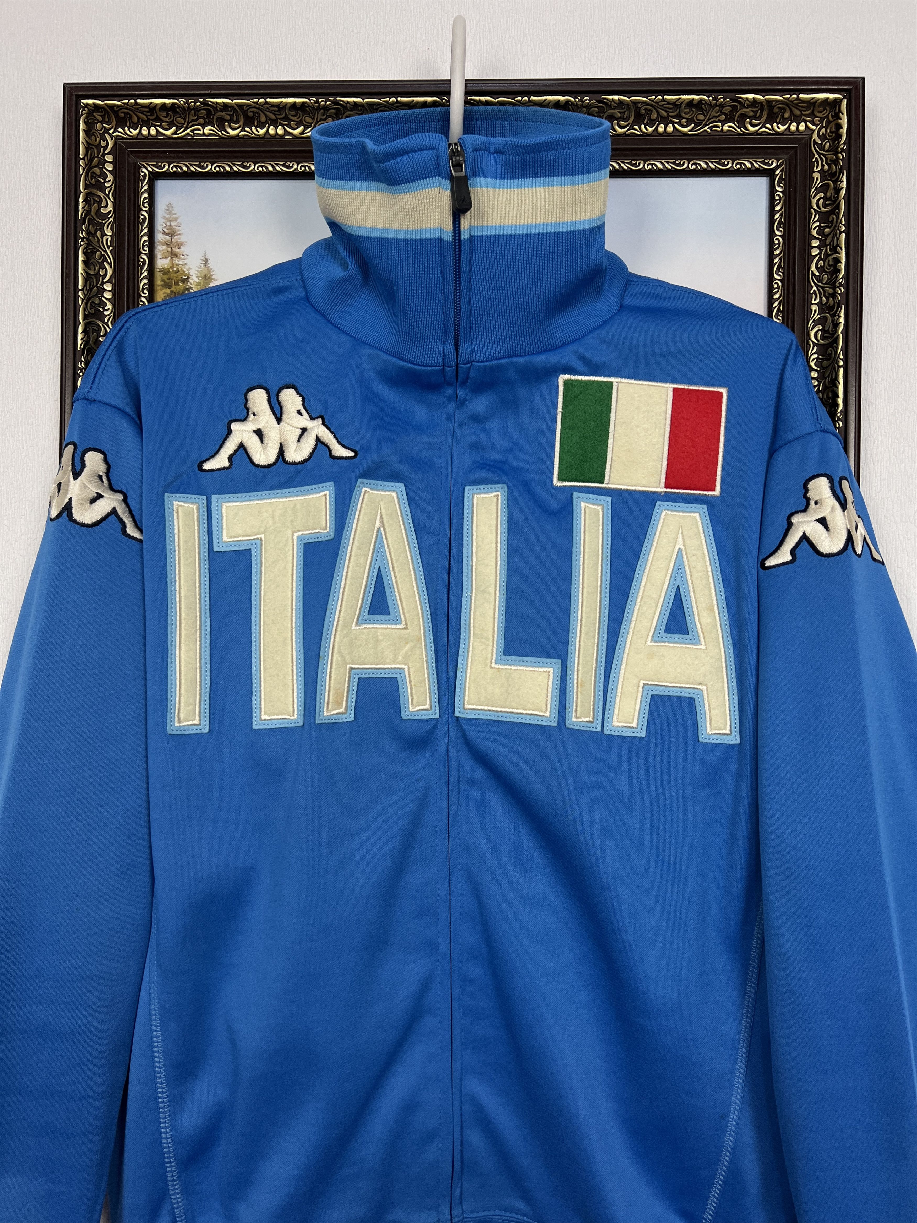 Kappa Vintage Kappa Italy Football Sweatshirt Soccer Jacket Blue Size US M / EU 48-50 / 2 - 2 Thumbnail