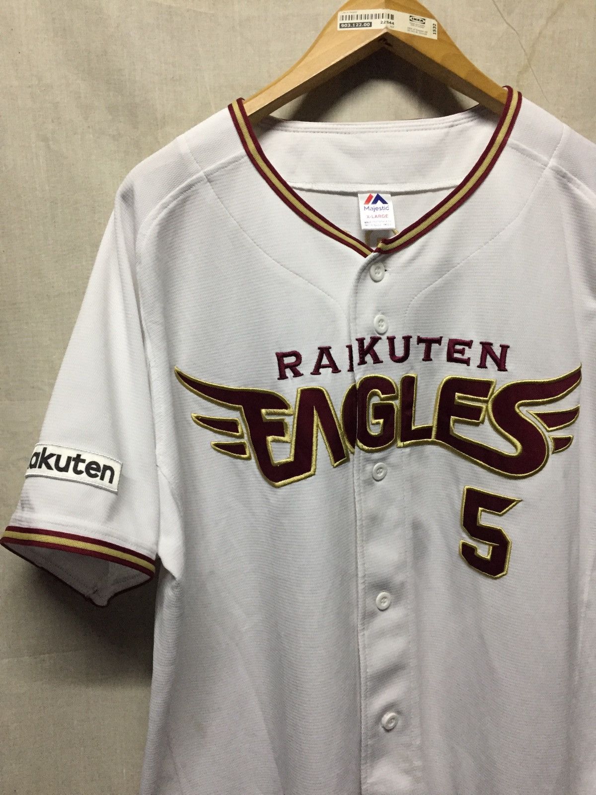 Majestic Rakuten Eagles Baseball Jersey Size US XL / EU 56 / 4 - 2 Thumbnail