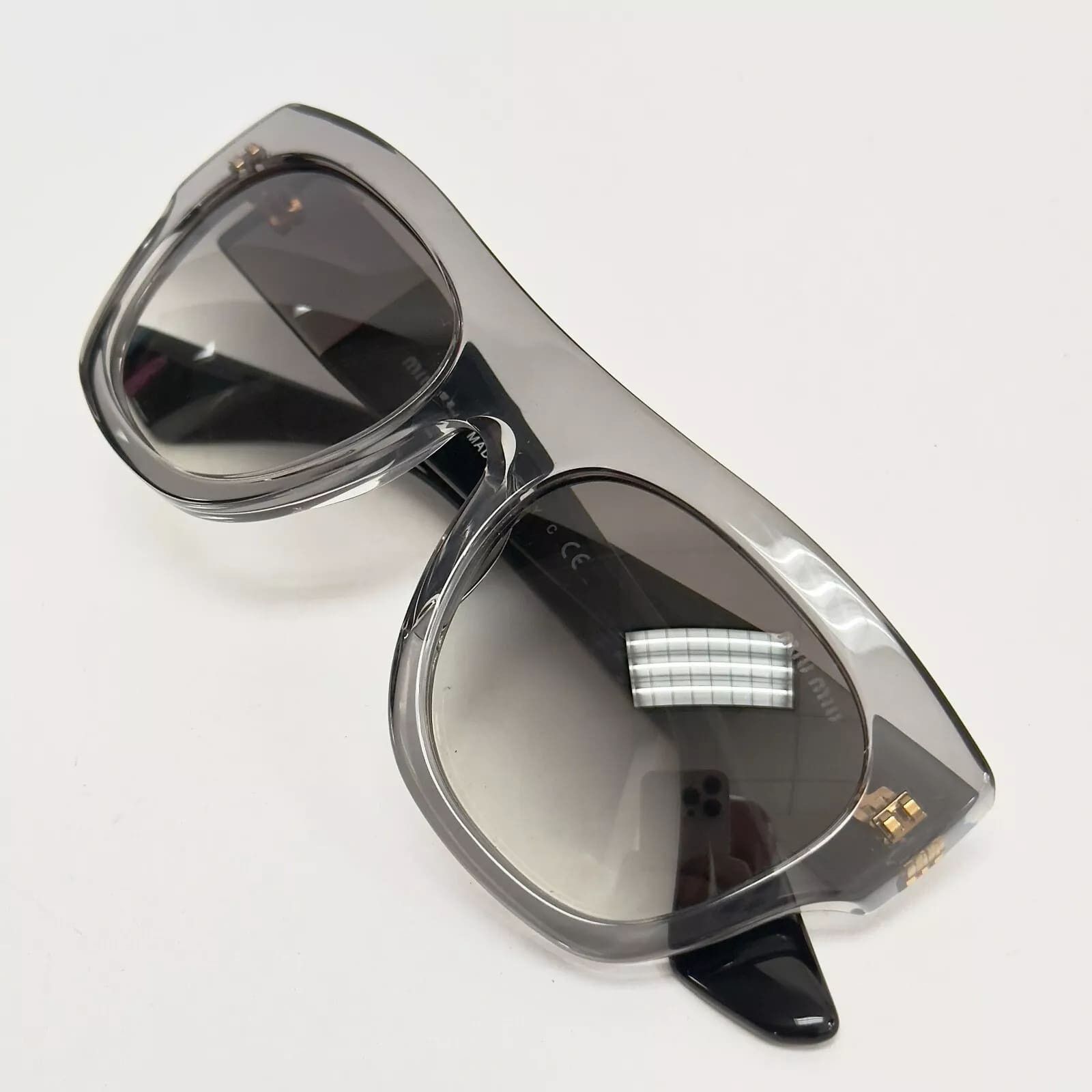 Miu Miu MIU MIU 05P ECLAT Chunky Rectangle Sunglasses MU05PS 05PS Size ONE SIZE - 2 Thumbnail