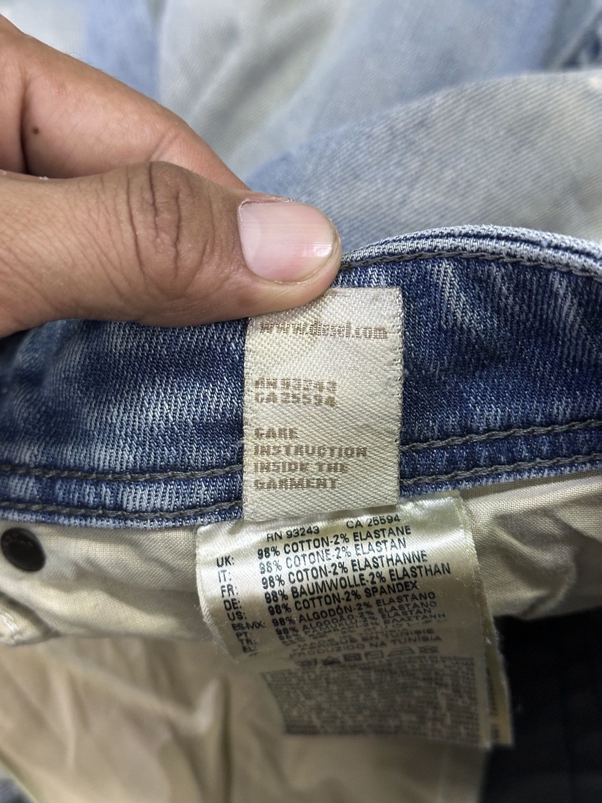 Other Distress Denim Diesel Bluewash Faded 💥 Size US 32 / EU 48 - 9 Thumbnail