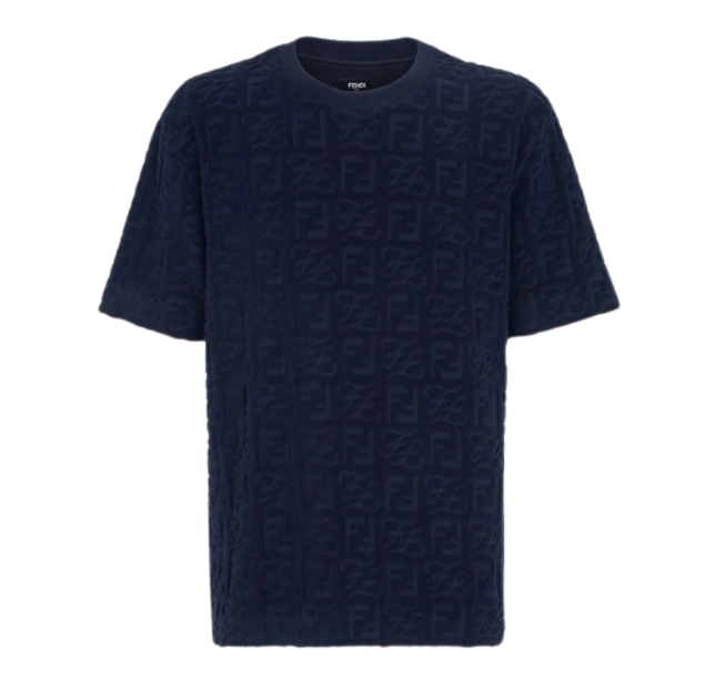 image of Fendi O1Loc1C0124 T-Shirt In Blue, Men's (Size Small)