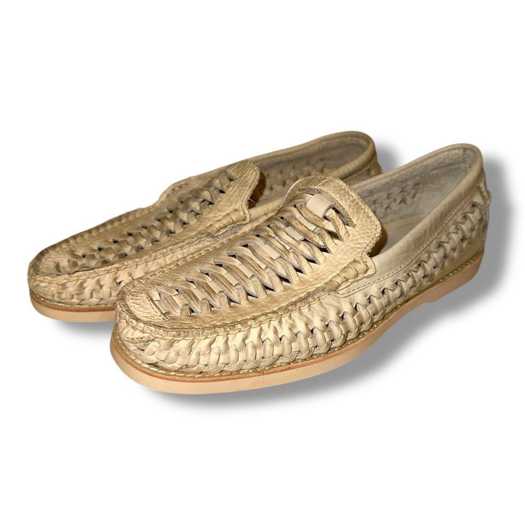 Sperry New Sperry Top Sider Distressed Off-White Woven Loafers Sz 8 Size US 8.5 / EU 41-42 - 4 Thumbnail