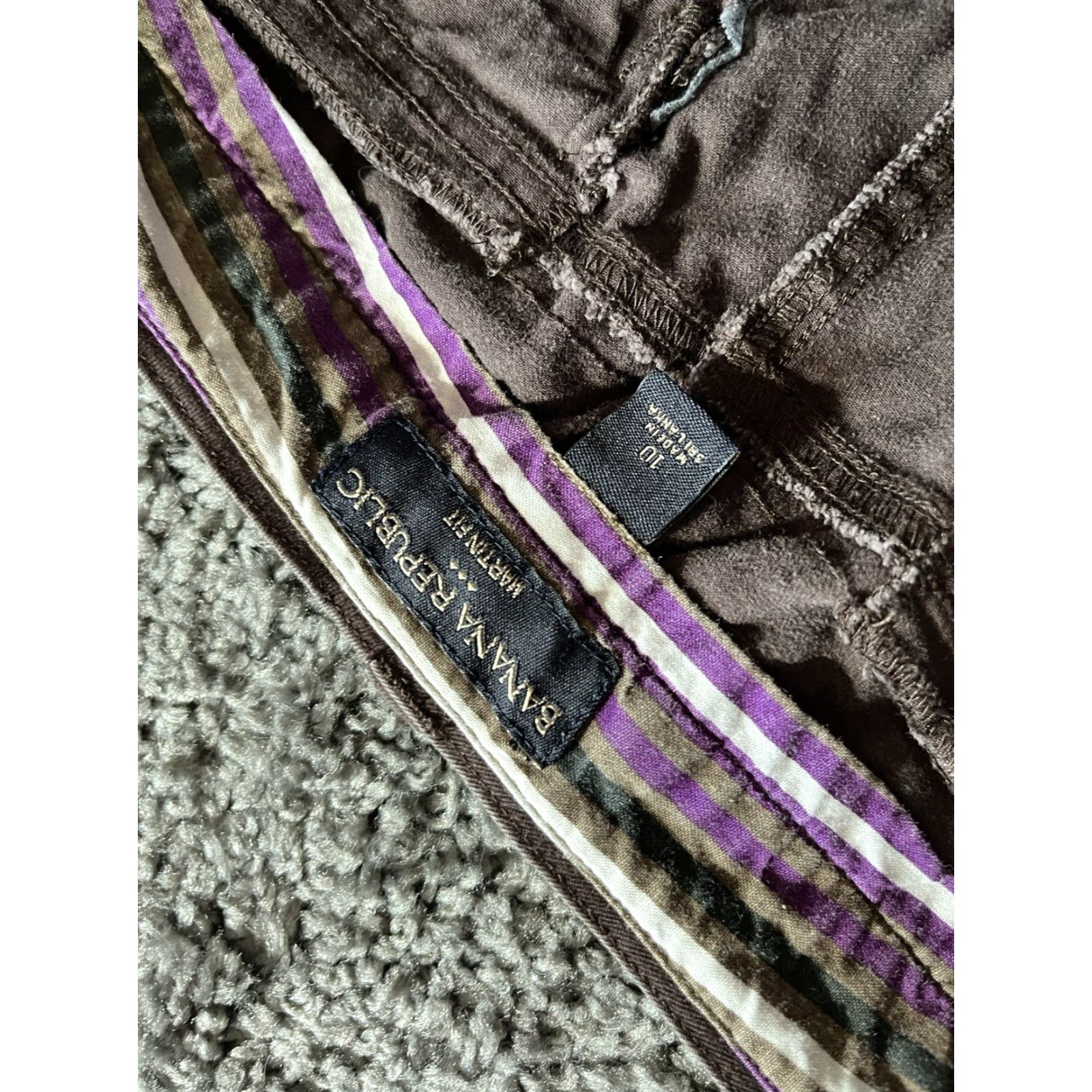 Banana Republic Banana Republic Martin Fit Chino Pants Womens Size 10 Brown Wide-Leg Stretch Size 32" / US 10 / IT 46 - 5 Thumbnail