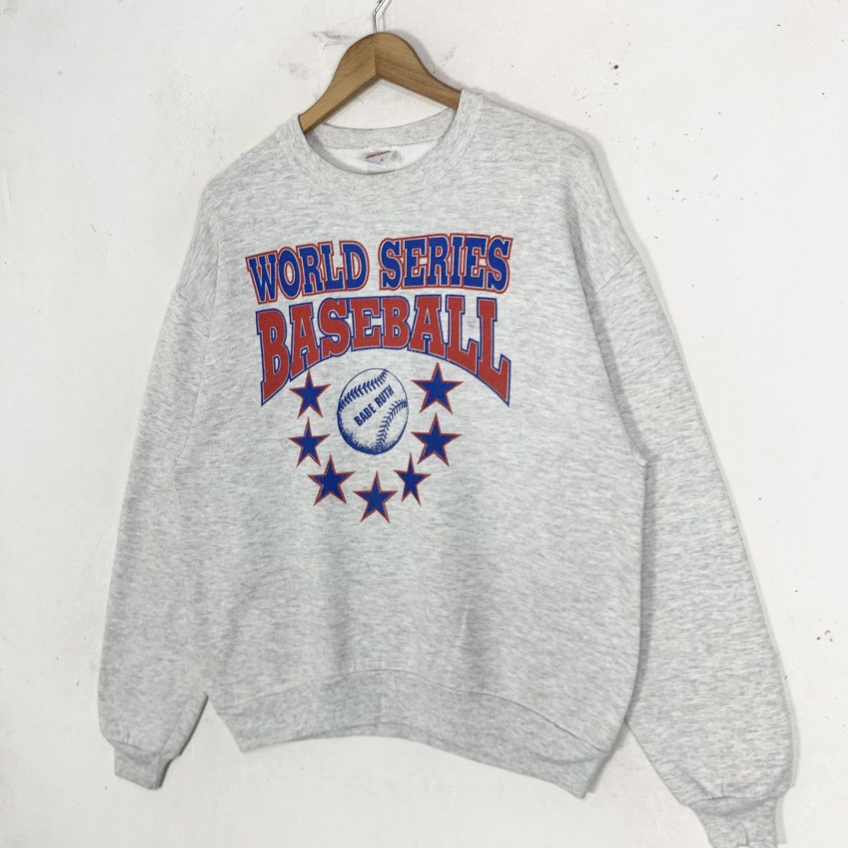 Vintage Vintage 90s World Series Baseball Team Sweater BABE RUTH Size US M / EU 48-50 / 2 - 3 Thumbnail