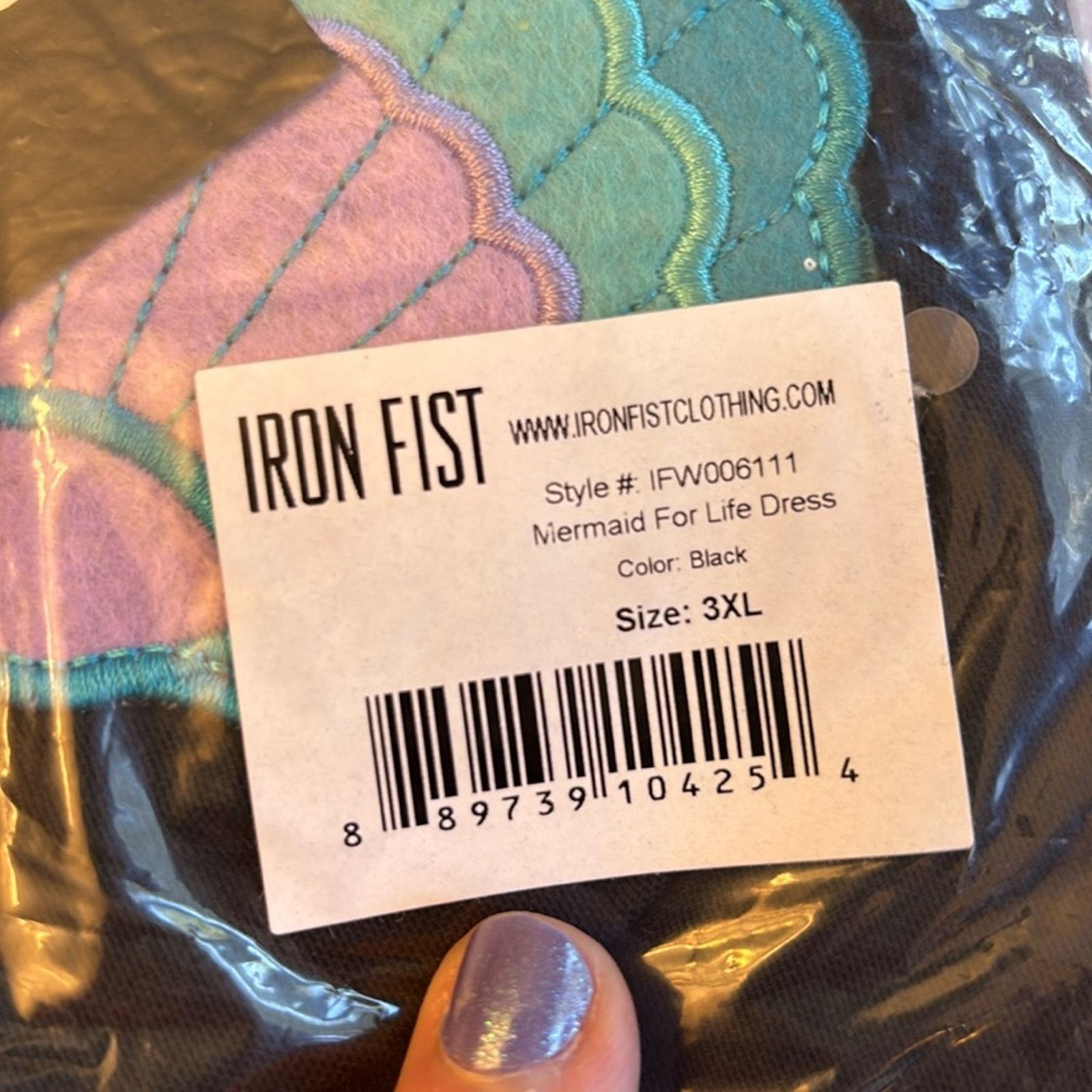 Iron Fist NEW! Iron Fist Mermaid For Life Sheer Black Midi Dress 3X Size 3XL / US 20-22 - 8 Thumbnail